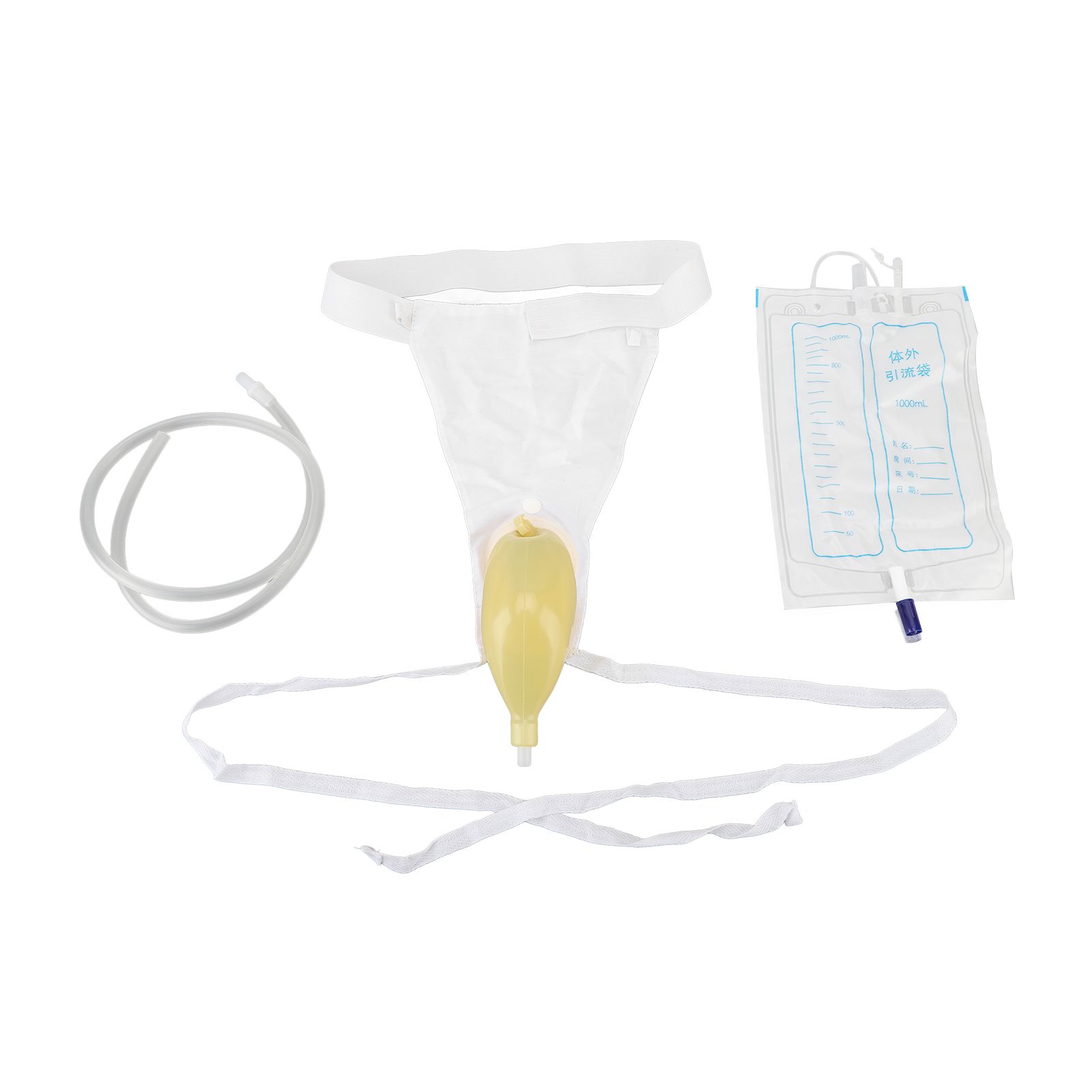Urine Collector Bag 1000ml Reusable Skin Friendly Silicone Urine Drainage Bag for Elderly - Image 1