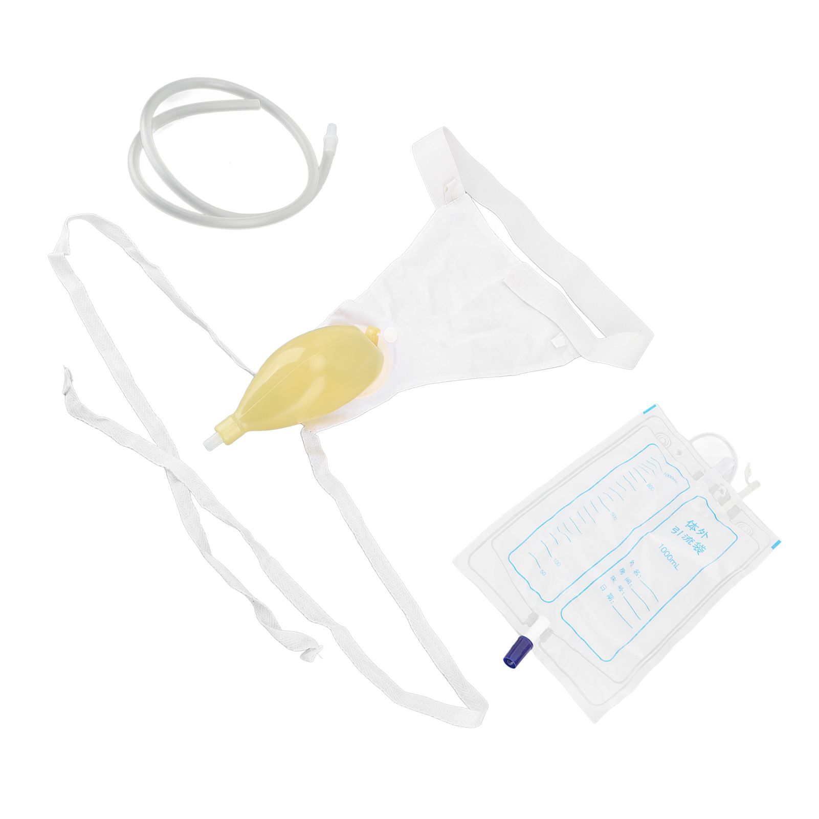 Urine Collector Bag 1000ml Reusable Skin Friendly Silicone Urine Drainage Bag for Elderly - Image 2