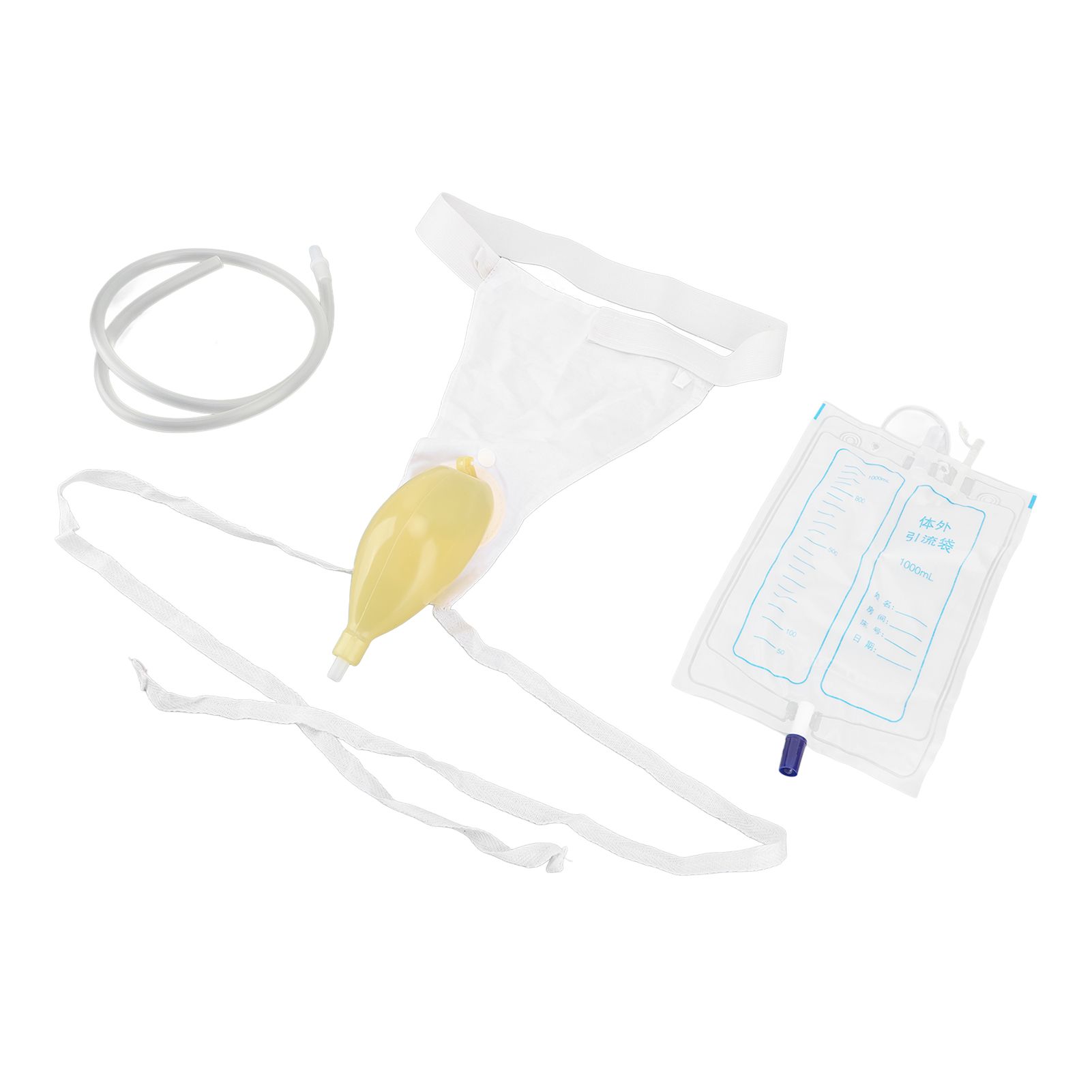 Urine Collector Bag 1000ml Reusable Skin Friendly Silicone Urine Drainage Bag for Elderly - Image 3