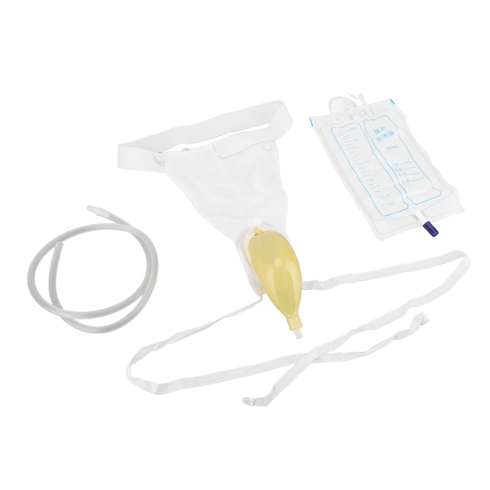 Urine Collector Bag 1000ml Reusable Skin Friendly Silicone Urine Drainage Bag for Elderly - Image 4