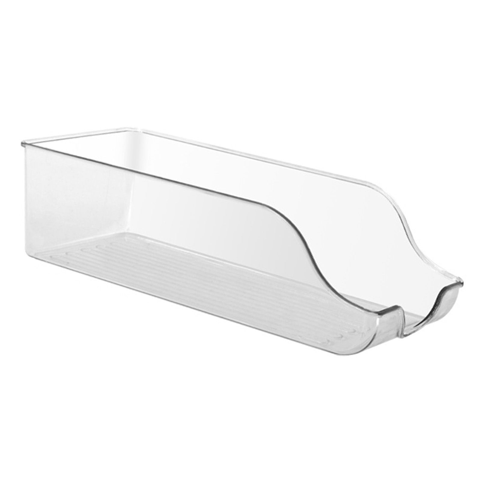 Clear Plastic Storage Bin Refrigerator Organizer Bin Household Double Ear Transparent Storage Box PET Desktop Basket - Image 1