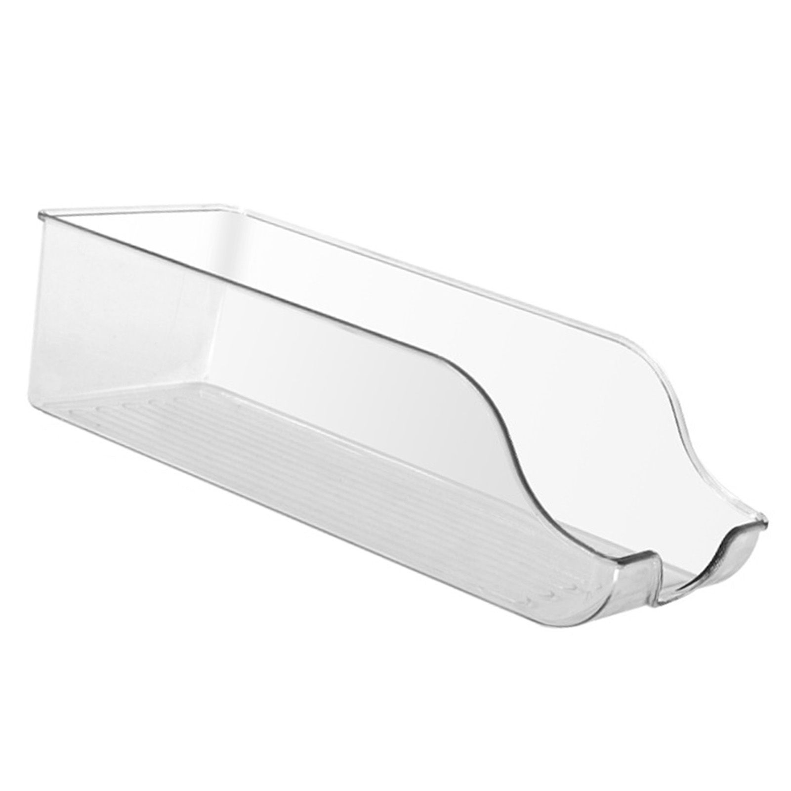 Clear Plastic Storage Bin Refrigerator Organizer Bin Household Double Ear Transparent Storage Box PET Desktop Basket - Image 2