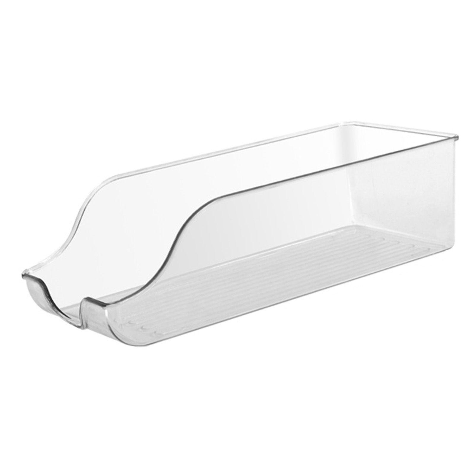 Clear Plastic Storage Bin Refrigerator Organizer Bin Household Double Ear Transparent Storage Box PET Desktop Basket - Image 3