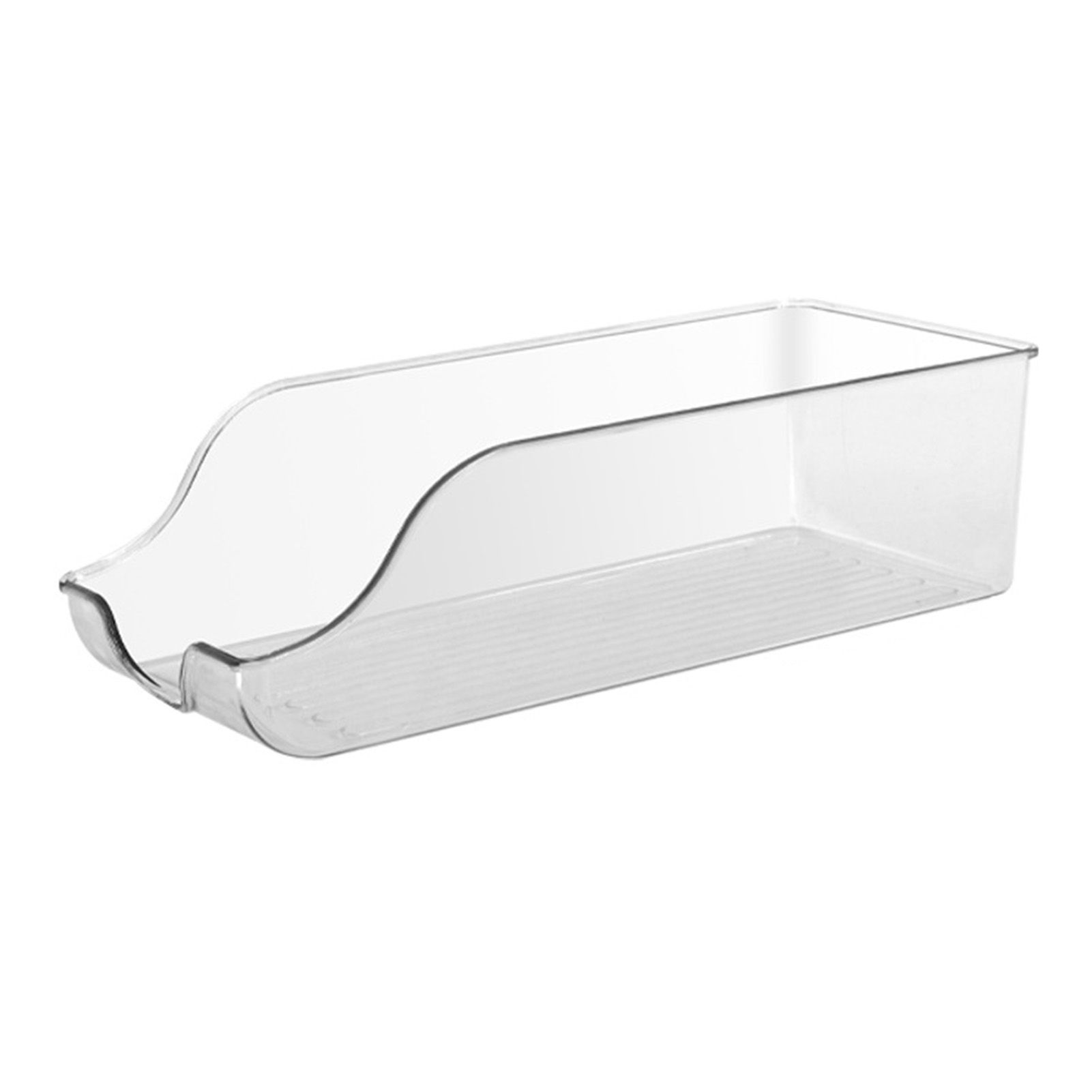 Clear Plastic Storage Bin Refrigerator Organizer Bin Household Double Ear Transparent Storage Box PET Desktop Basket - Image 4
