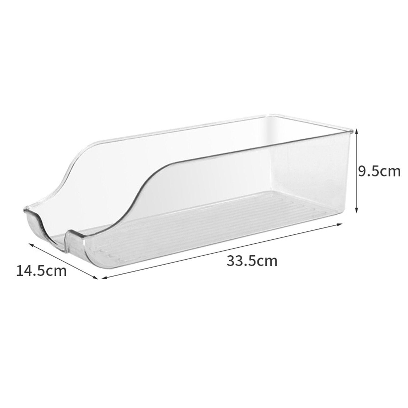 Clear Plastic Storage Bin Refrigerator Organizer Bin Household Double Ear Transparent Storage Box PET Desktop Basket - Image 7