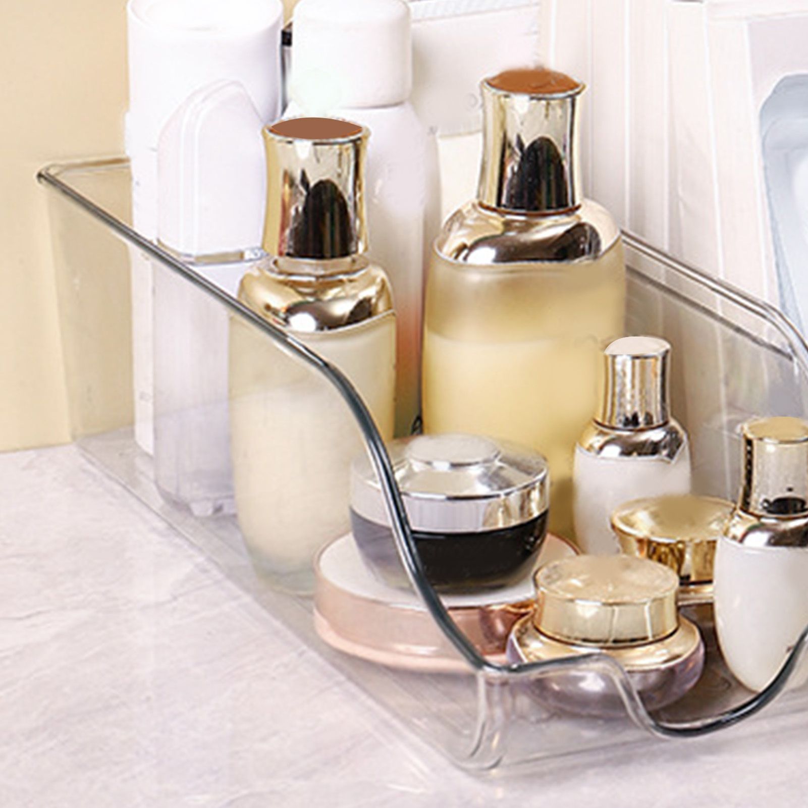 Clear Plastic Storage Bin Refrigerator Organizer Bin Household Double Ear Transparent Storage Box PET Desktop Basket - Image 8