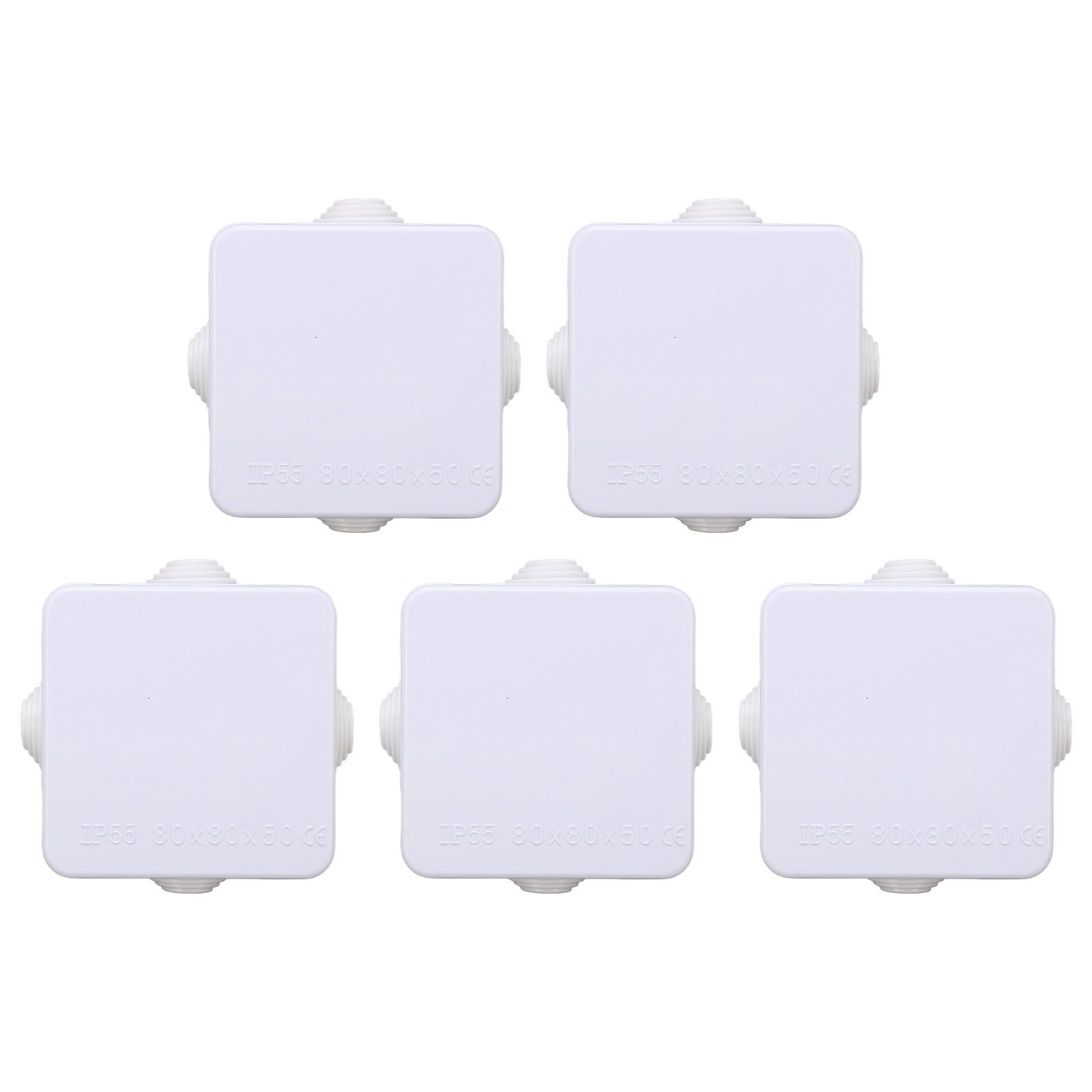 5Pcs Plastic Waterproof Cable Box with Rubber Plug IP55 Waterproof Plug Junction Wire Box - Image 3