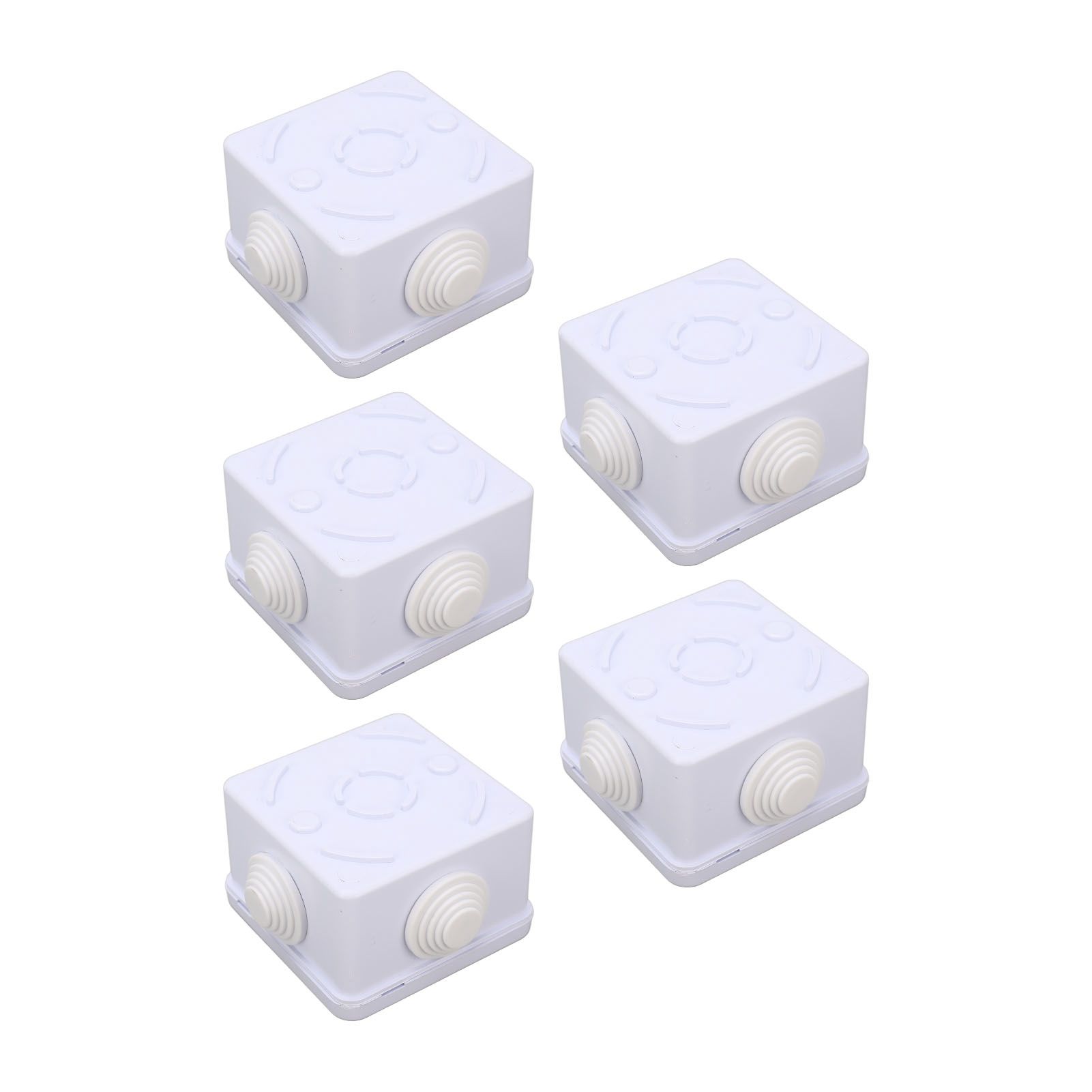 5Pcs Plastic Waterproof Cable Box with Rubber Plug IP55 Waterproof Plug Junction Wire Box - Image 6