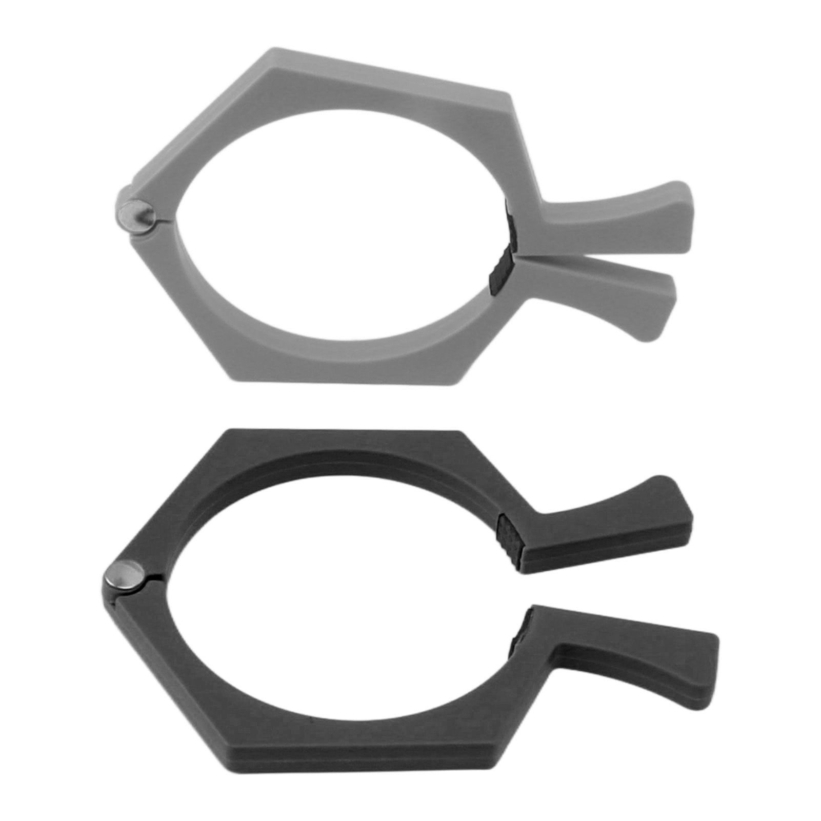2PCS Sublimation Cup Clamp ABS Nonslip Tumbler Wrapping Clamp for Sublimation Paper Tumblers Black and Grey - Image 2
