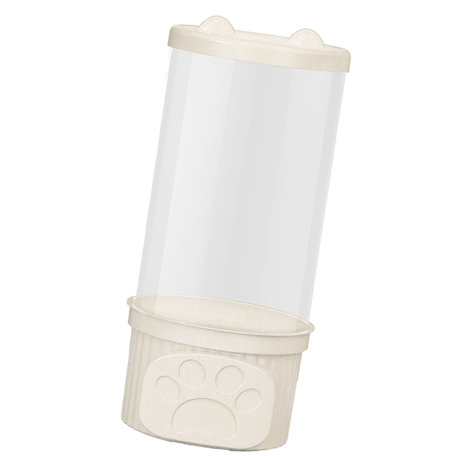 Toy Storage Container PET Transparent Cylinder Plush Toy Display Bucket with PP Lid for Home Organization White - Image 2