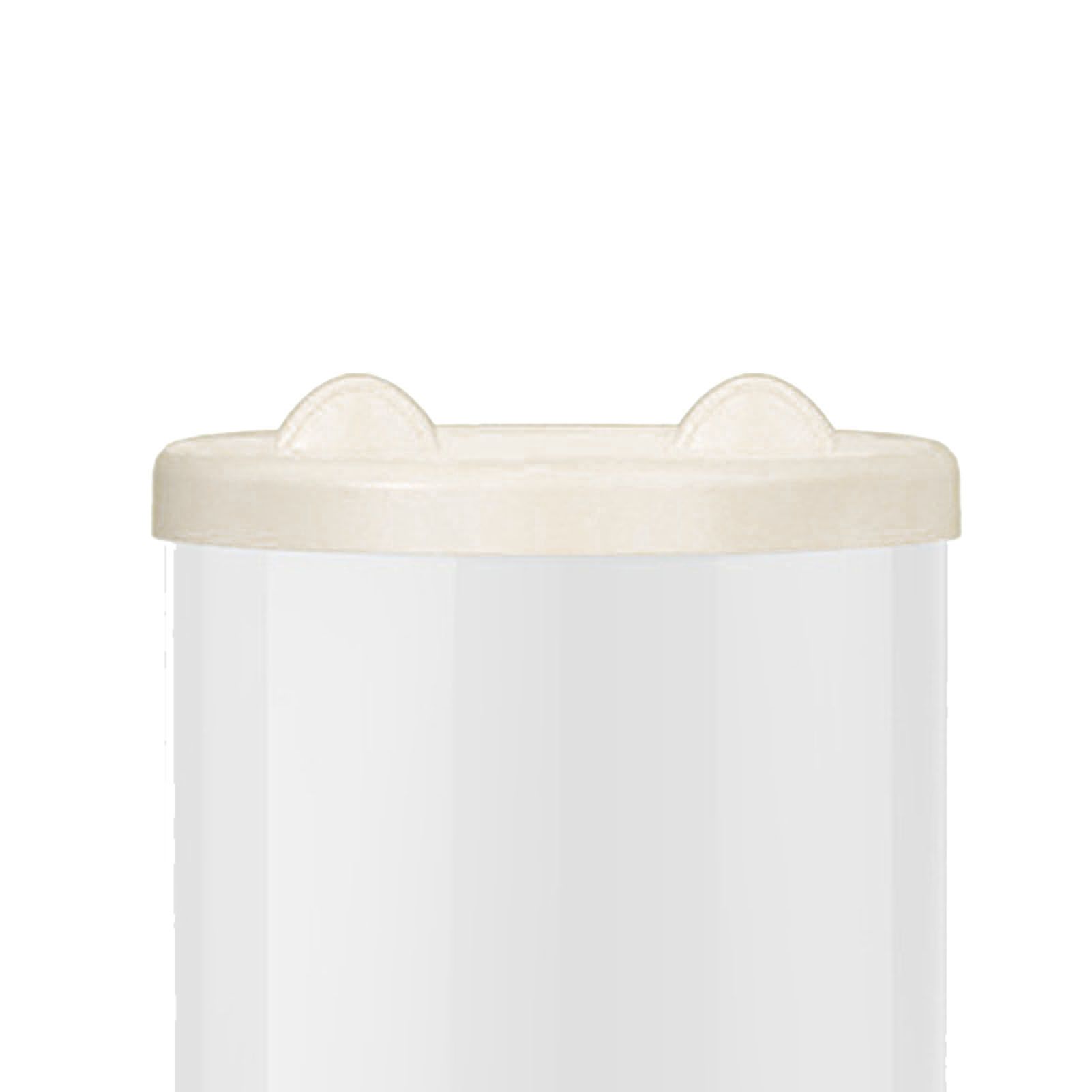 Toy Storage Container PET Transparent Cylinder Plush Toy Display Bucket with PP Lid for Home Organization White - Image 7