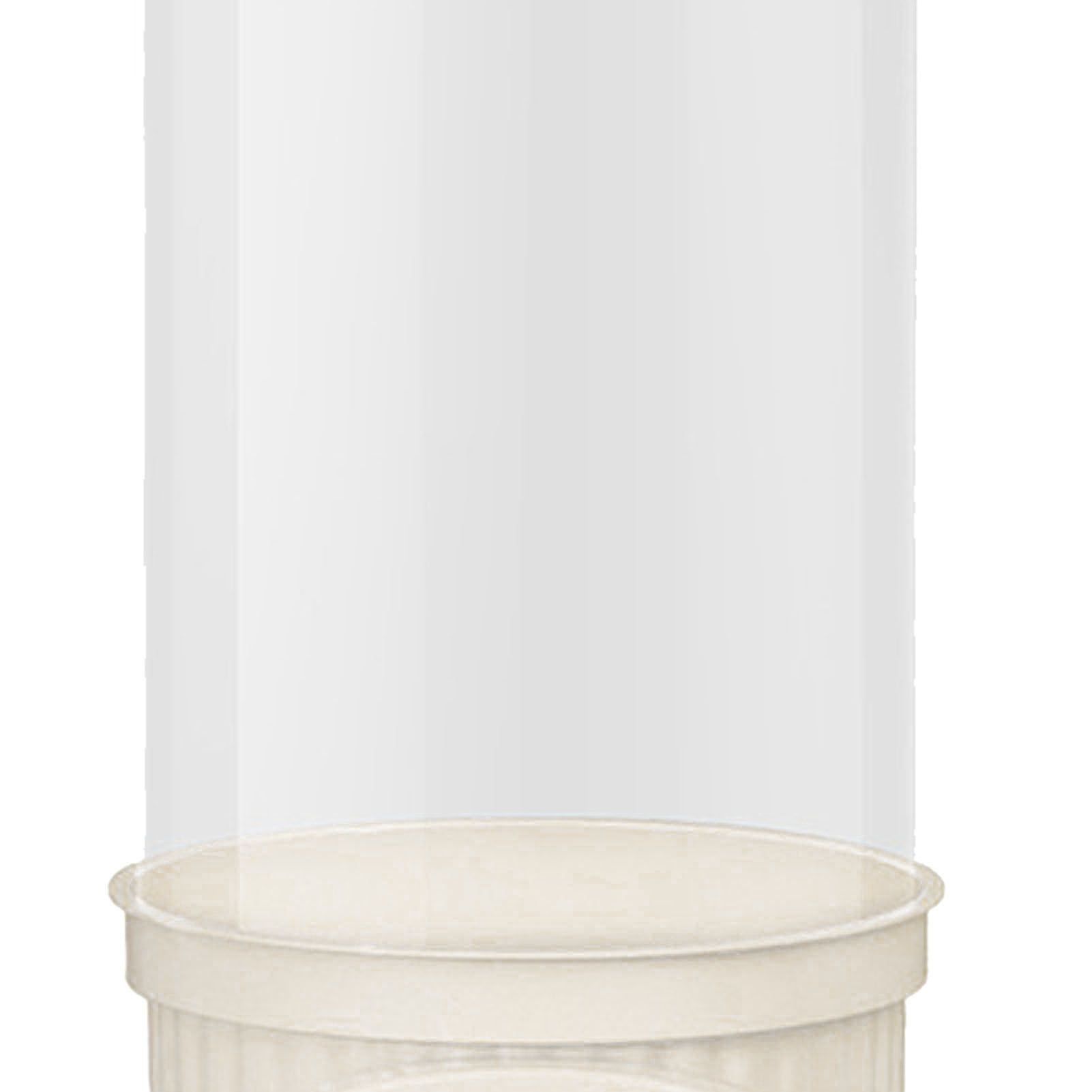 Toy Storage Container PET Transparent Cylinder Plush Toy Display Bucket with PP Lid for Home Organization White - Image 8