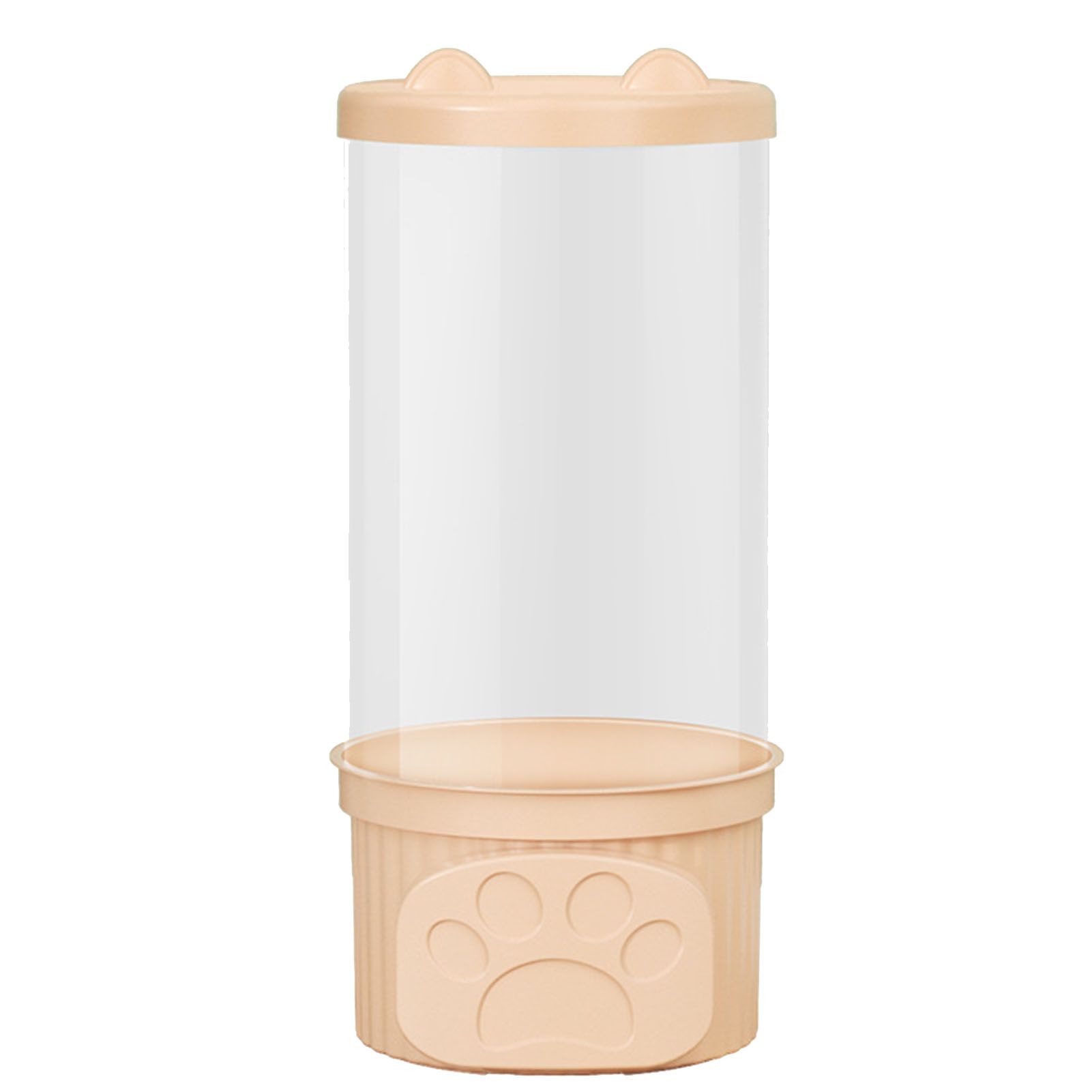 Toy Storage Container PET Transparent Cylinder Plush Toy Display Bucket with PP Lid for Home Organization Pink - Image 1