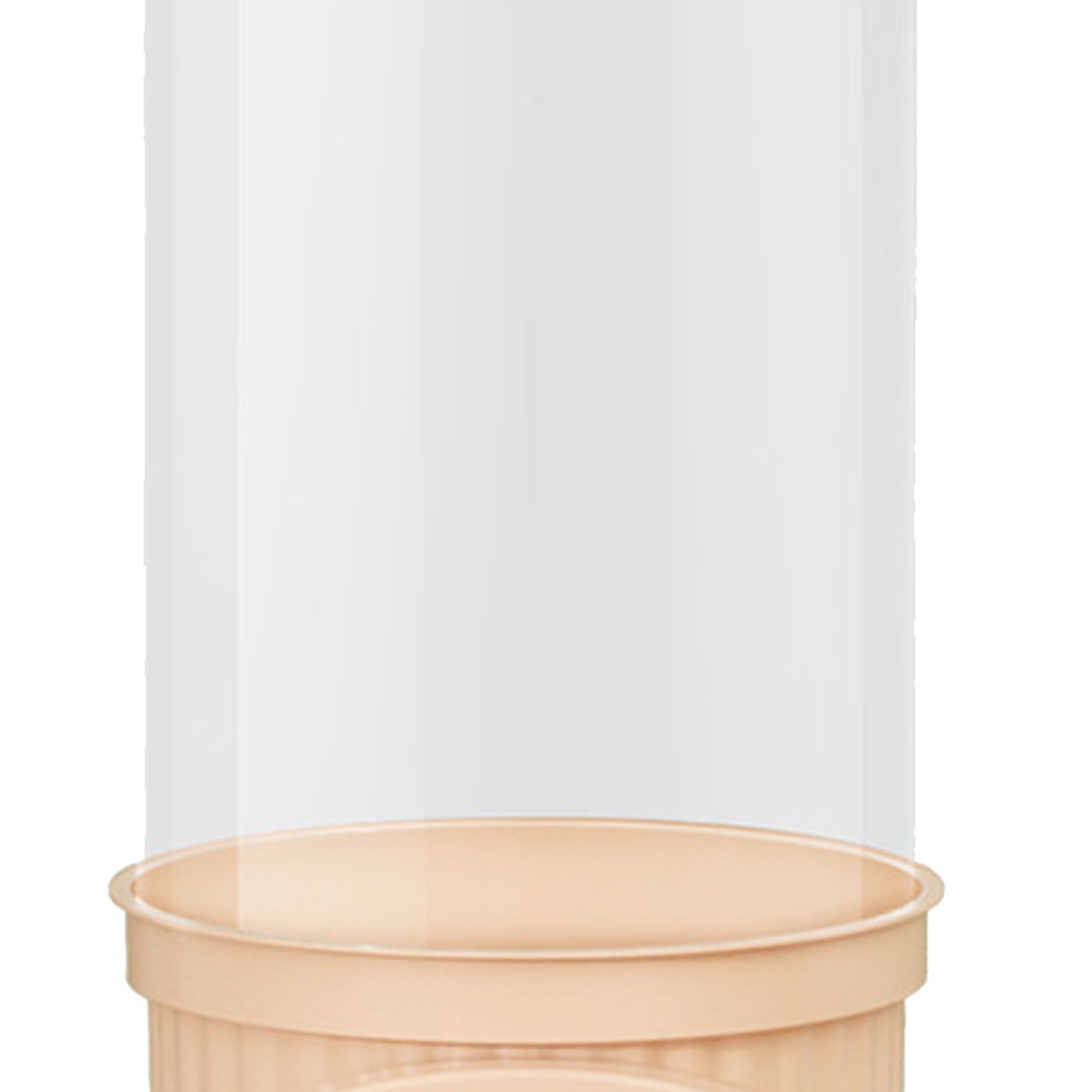Toy Storage Container PET Transparent Cylinder Plush Toy Display Bucket with PP Lid for Home Organization Pink - Image 8