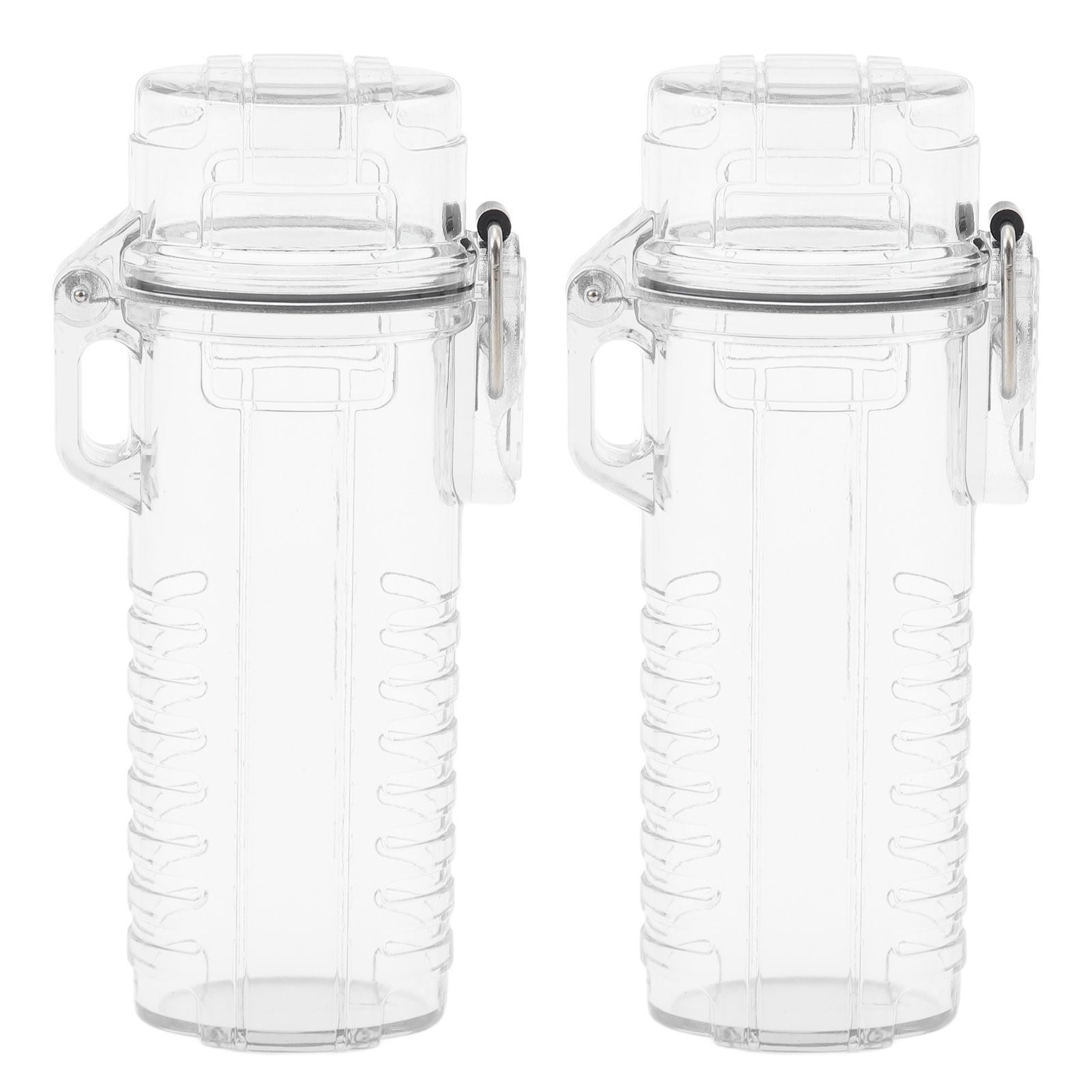 2Pcs Lighter Case Waterproof Lighter Storage Container Plastic for Outdoor Camping Hiking Transparent - Image 1