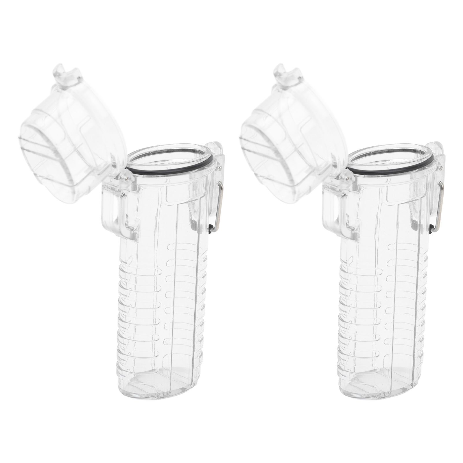 2Pcs Lighter Case Waterproof Lighter Storage Container Plastic for Outdoor Camping Hiking Transparent - Image 2