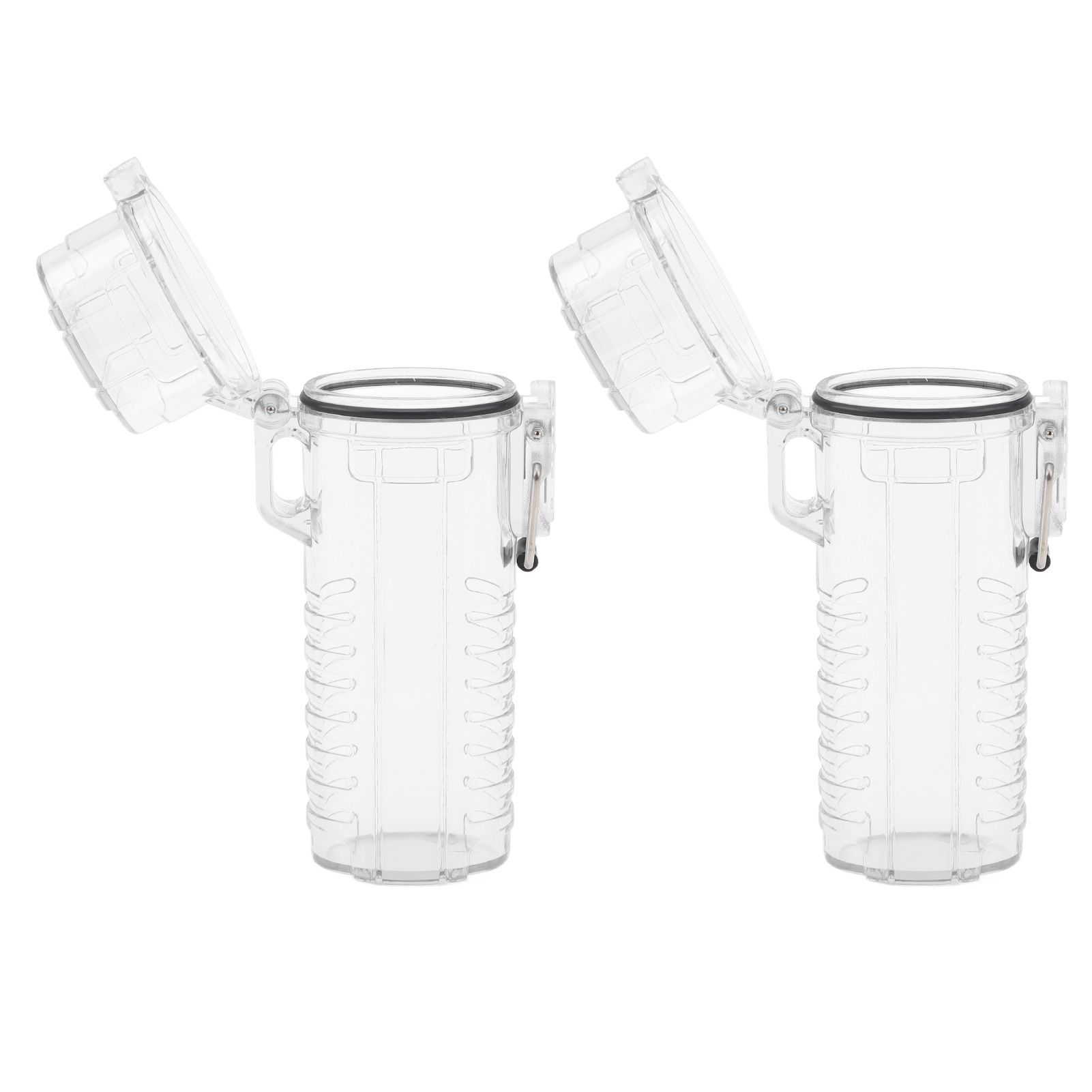 2Pcs Lighter Case Waterproof Lighter Storage Container Plastic for Outdoor Camping Hiking Transparent - Image 3