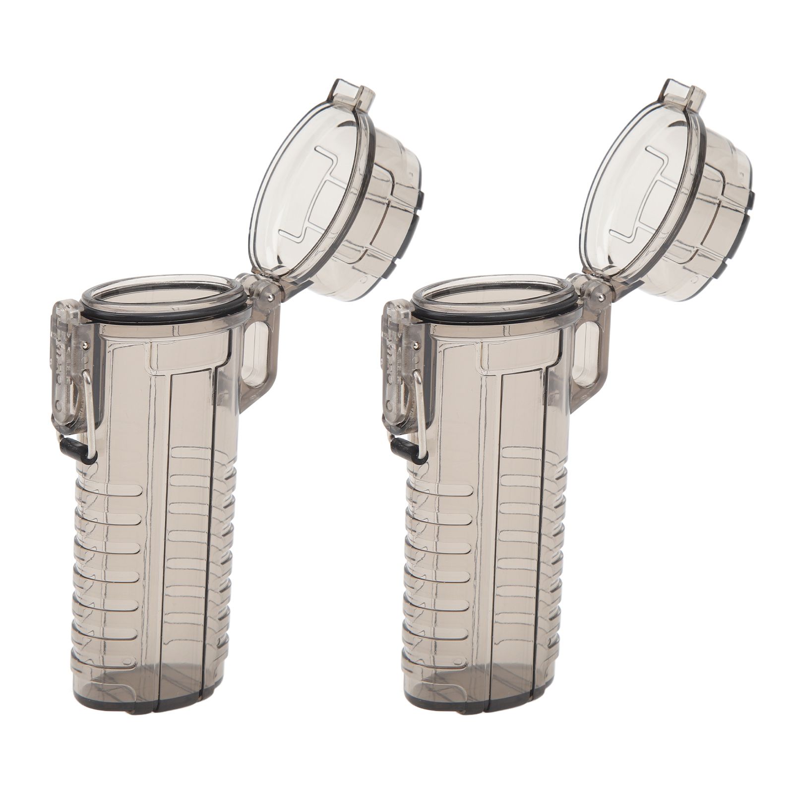 2Pcs Lighter Case Waterproof Lighter Storage Container Plastic for Outdoor Camping Hiking Transparent Black - Image 5