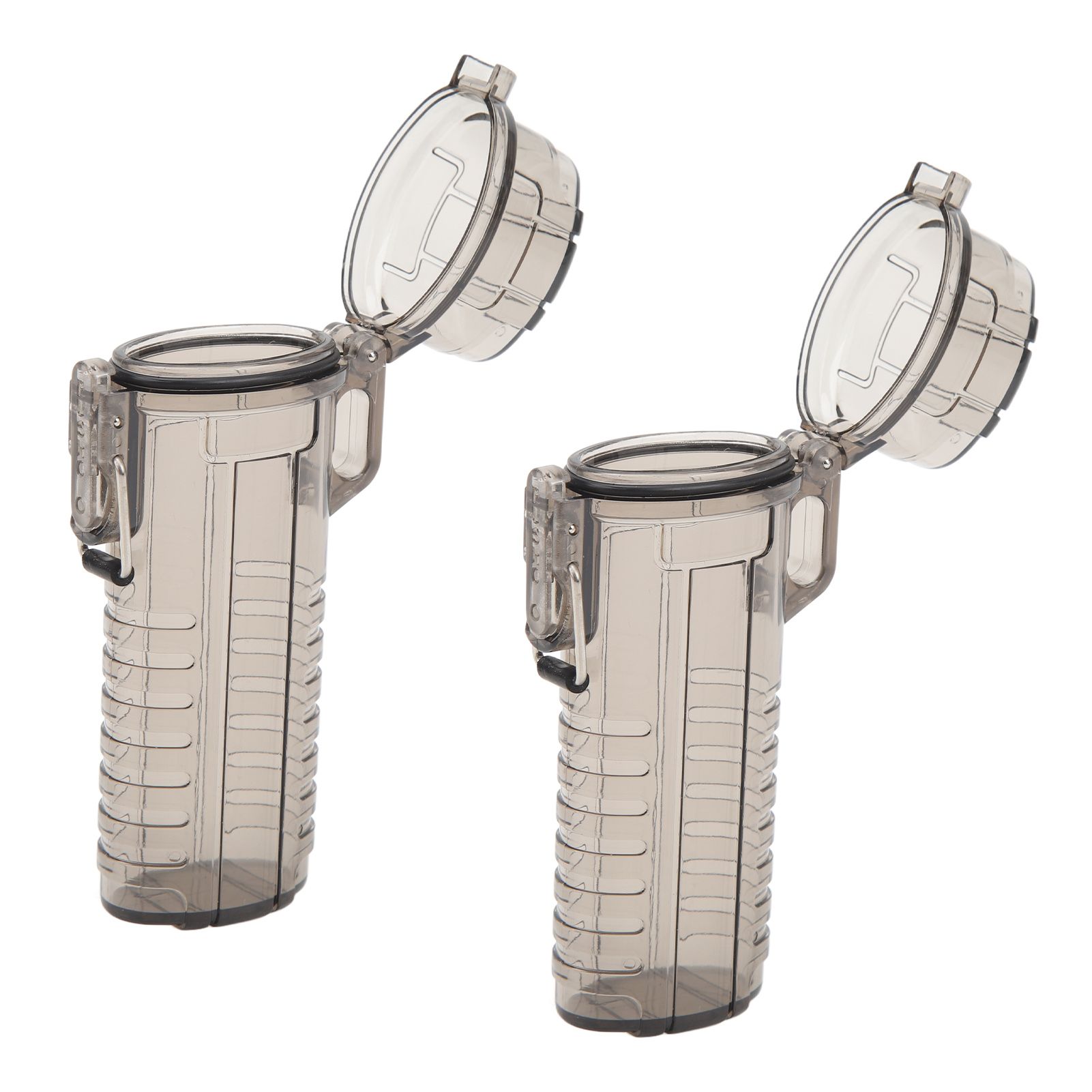 2Pcs Lighter Case Waterproof Lighter Storage Container Plastic for Outdoor Camping Hiking Transparent Black - Image 6
