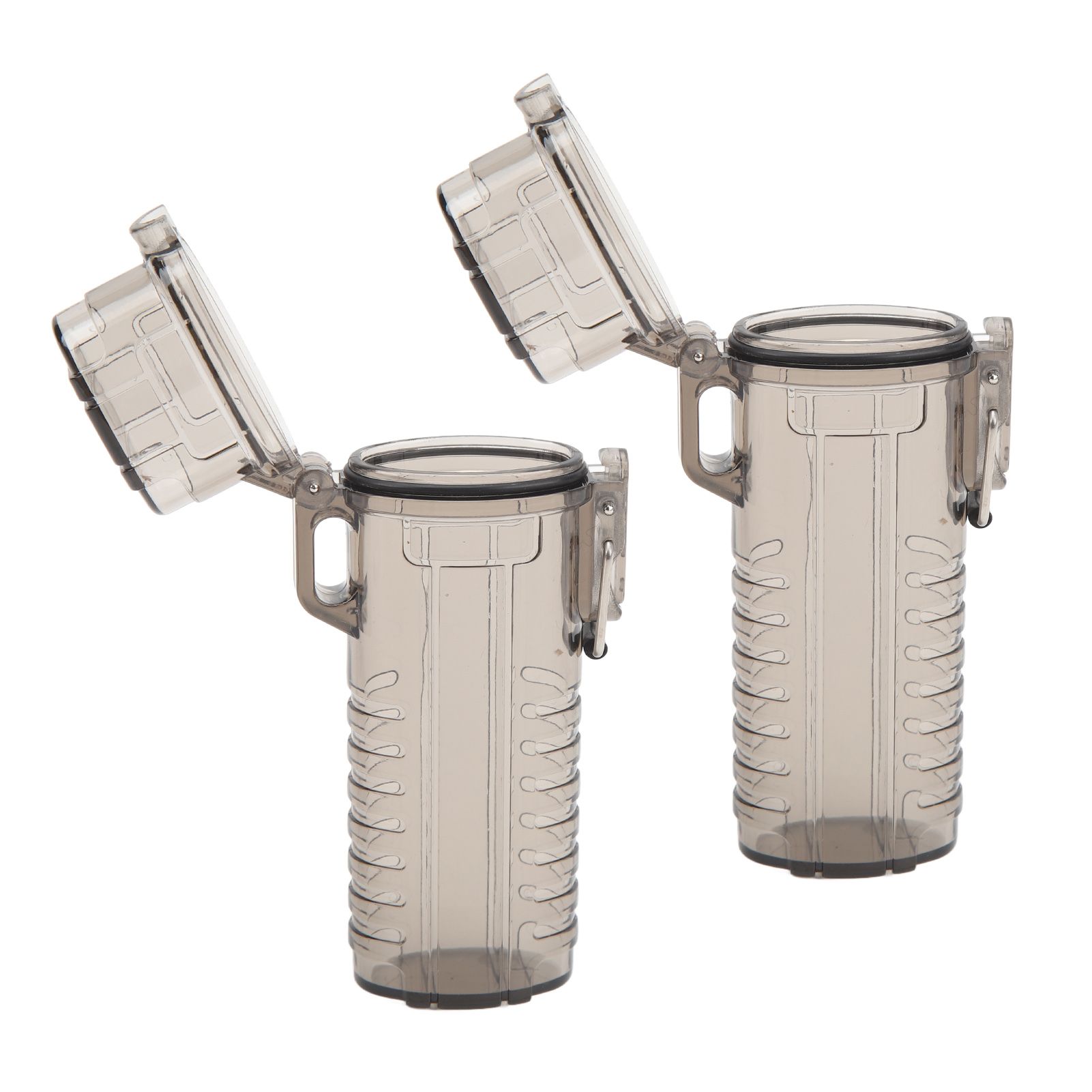 2Pcs Lighter Case Waterproof Lighter Storage Container Plastic for Outdoor Camping Hiking Transparent Black - Image 8