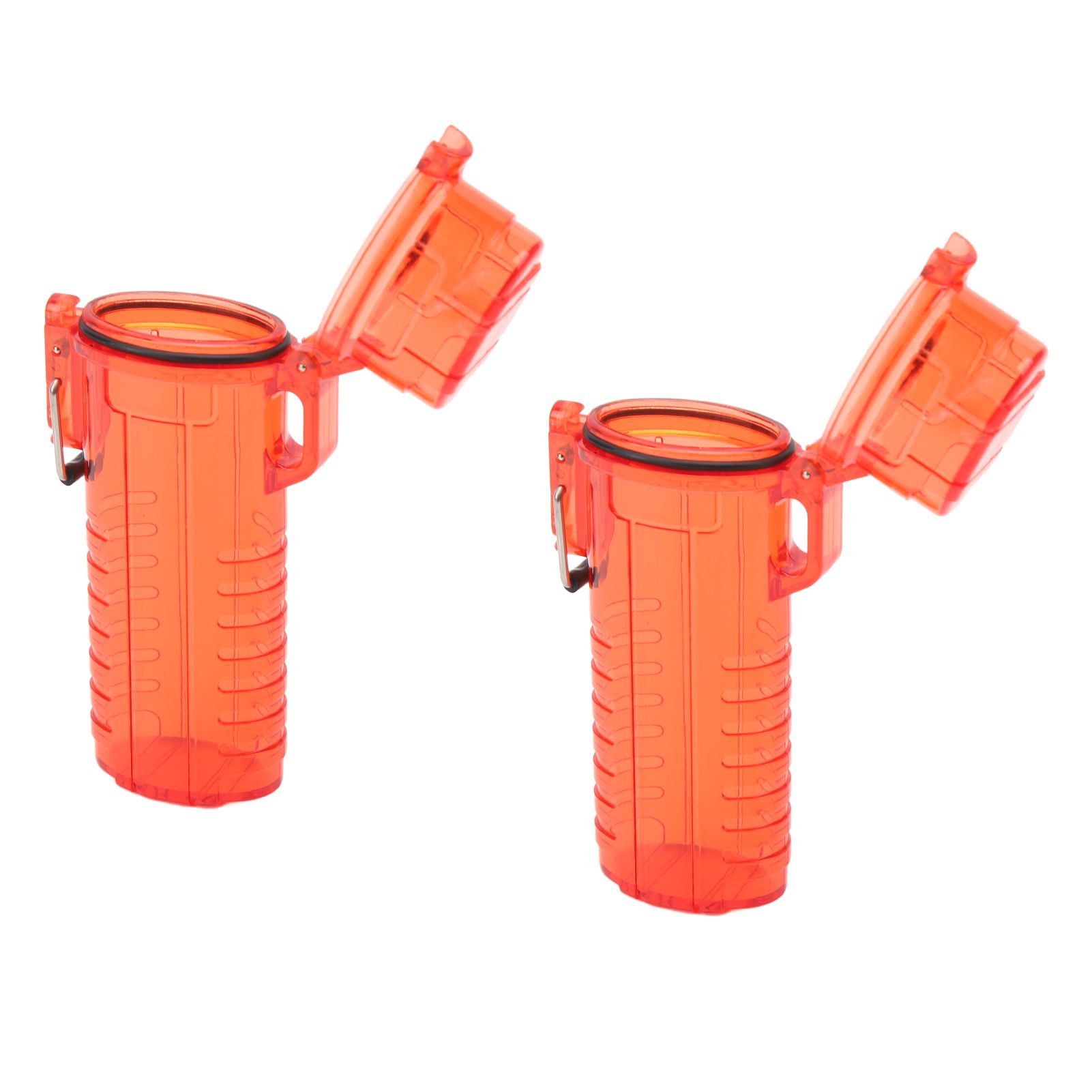 2Pcs Lighter Case Waterproof Lighter Storage Container Plastic for Outdoor Camping Hiking Transparent Red - Image 5