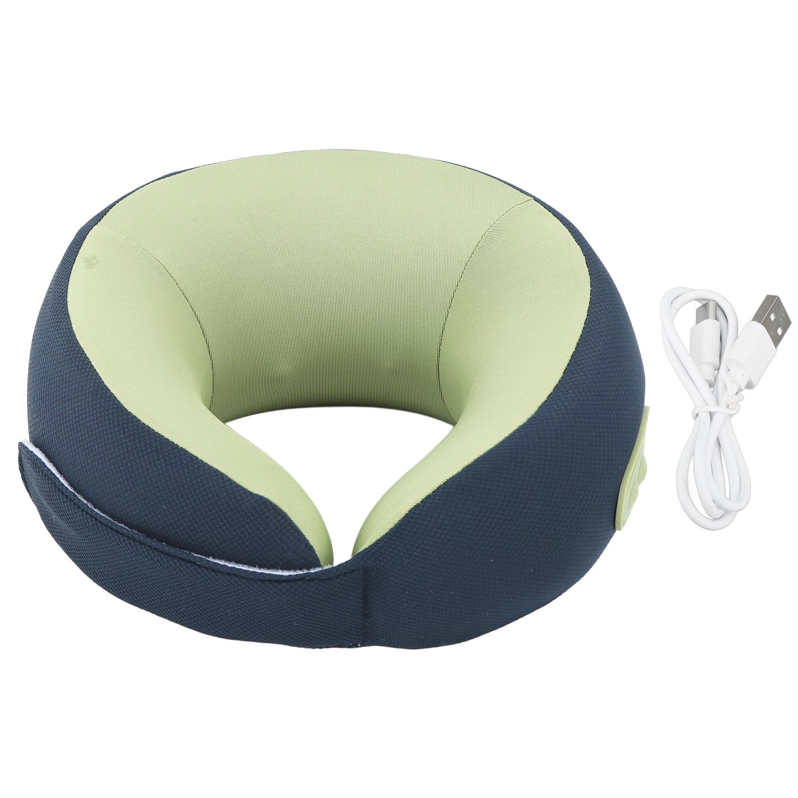 Back Neck Pillow Massager Hot Compress Cordless Massager Pillow Blue Green Electric Massage Pillow for Office Car Home - Image 1