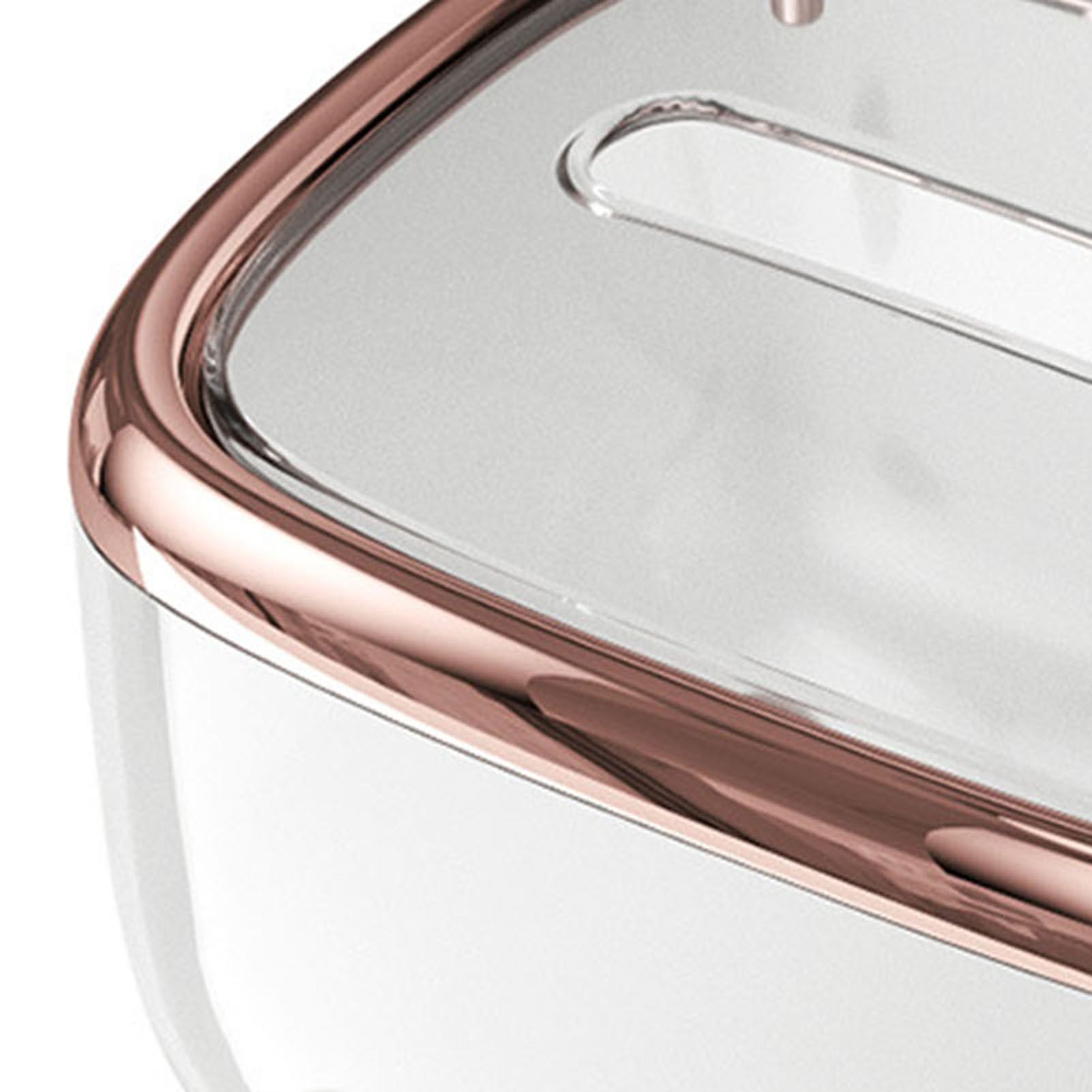 Tissue Box Transparent Napkin Box Simple Creative Storage Box Fixed Lid Paper Organizer Rose Gold - Image 7