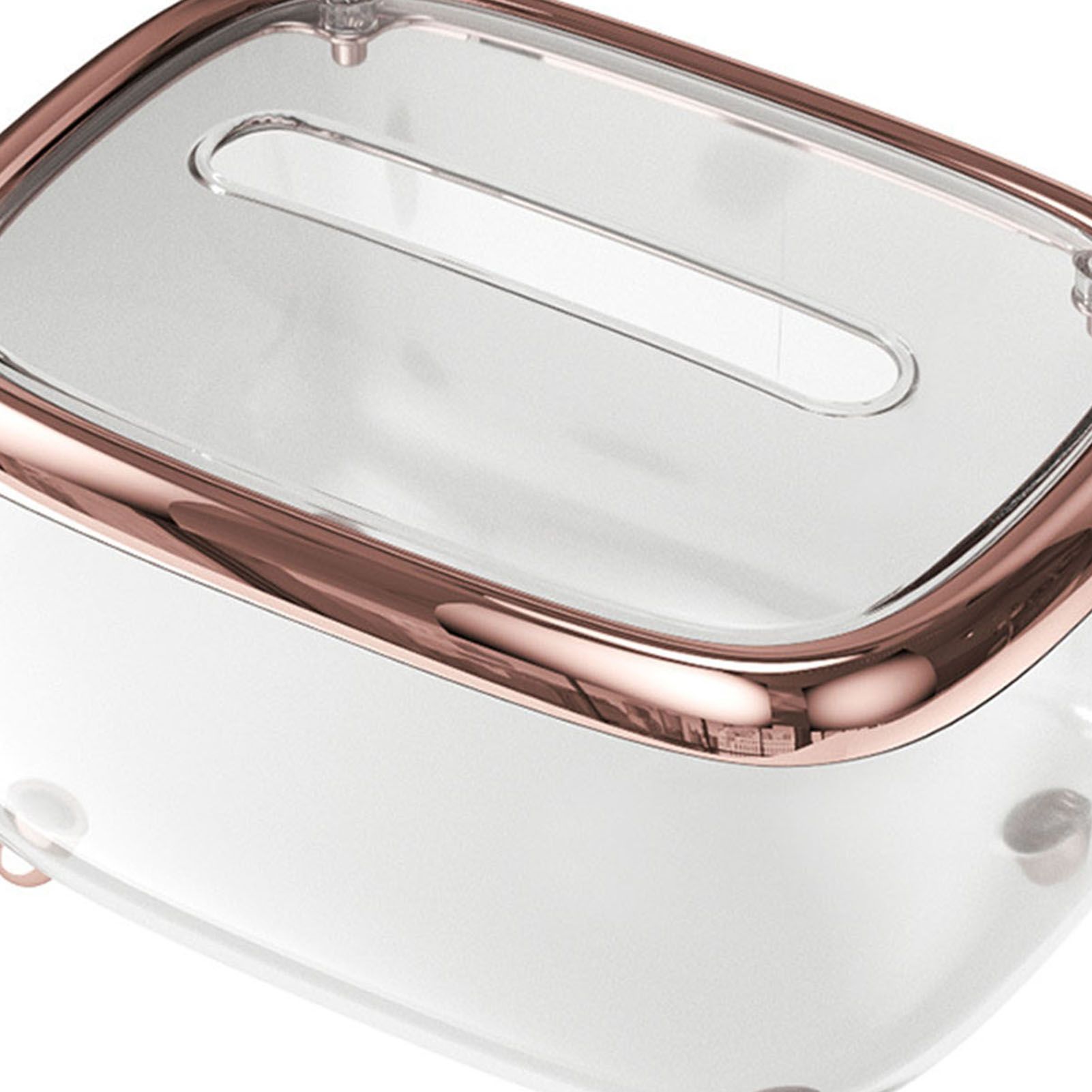 Tissue Box Transparent Napkin Box Simple Creative Storage Box Fixed Lid Paper Organizer Rose Gold - Image 8