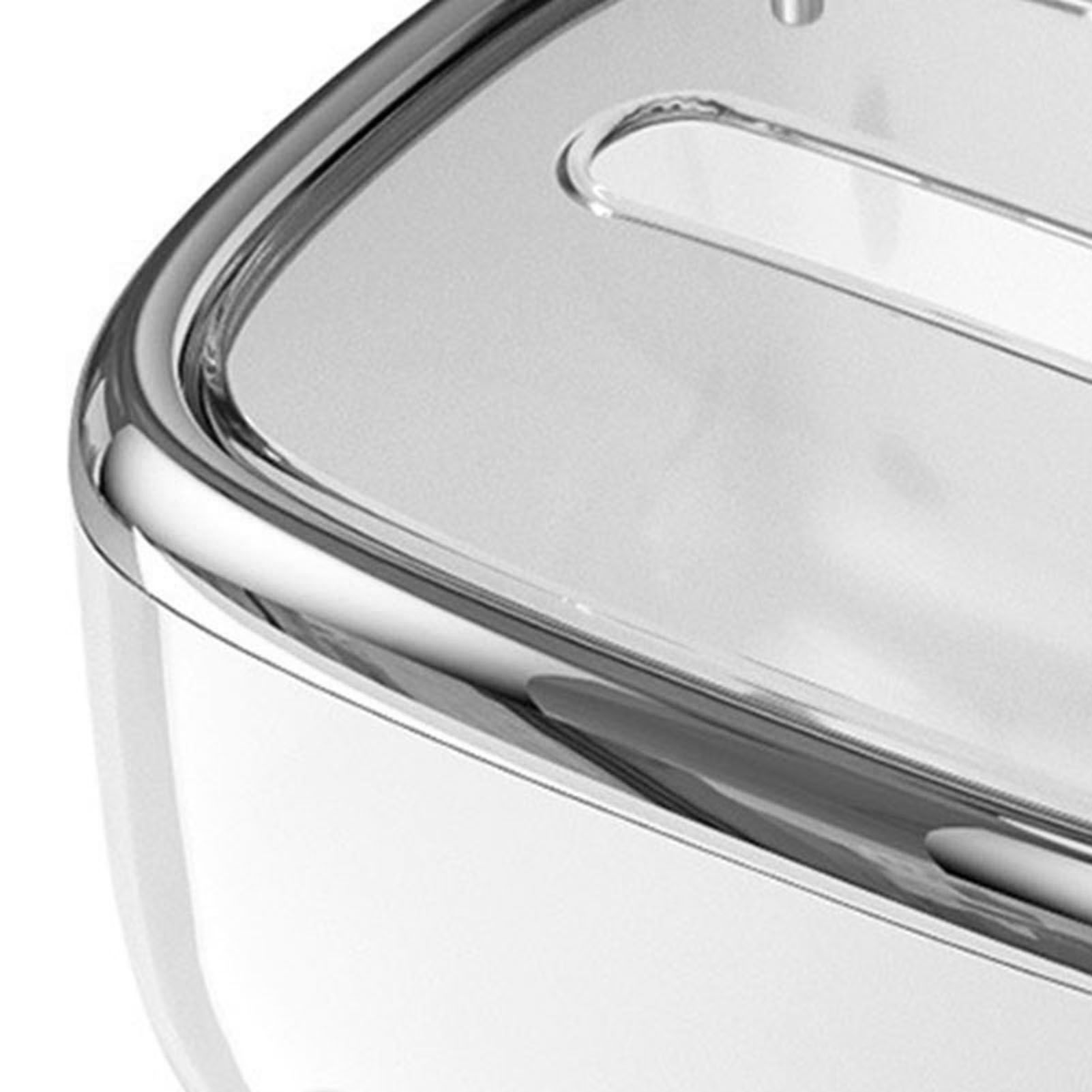 Tissue Box Transparent Napkin Box Simple Creative Storage Box Fixed Lid Paper Organizer Sliver - Image 7