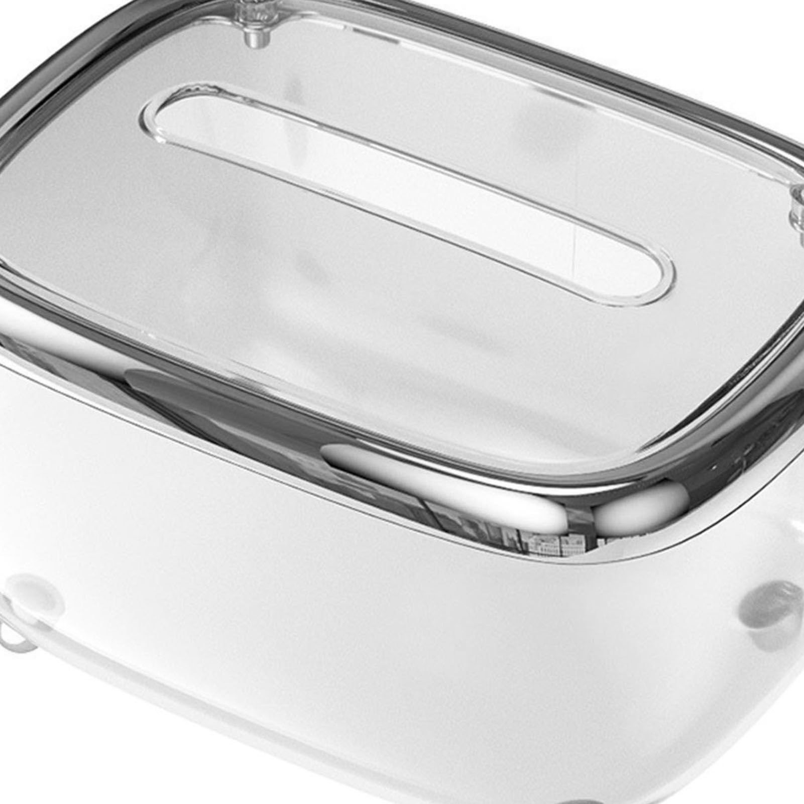 Tissue Box Transparent Napkin Box Simple Creative Storage Box Fixed Lid Paper Organizer Sliver - Image 8
