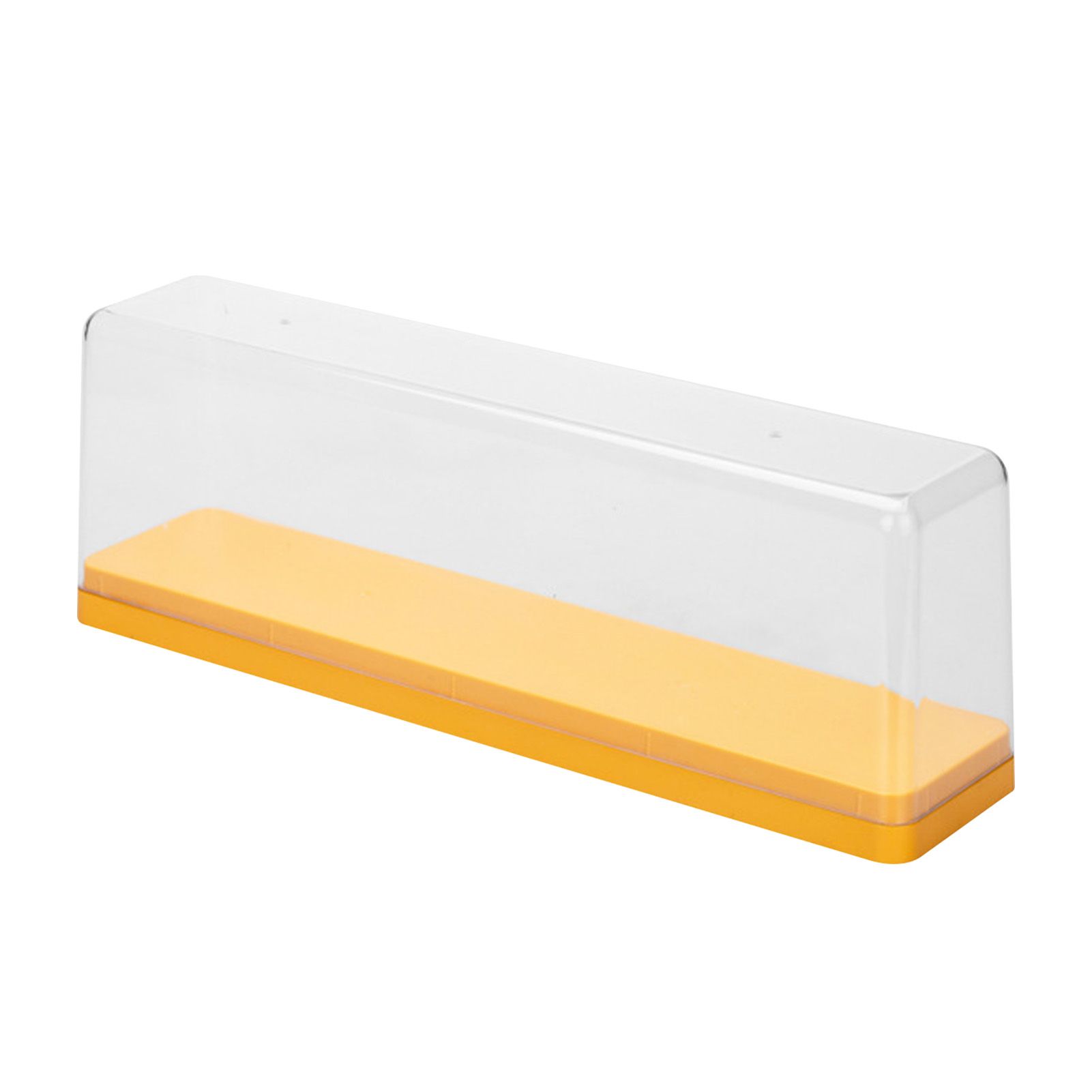 Action Figure Storage Box Dustproof Stackable Transparent Cartoon Figure Doll Display Case Yellow - Image 1