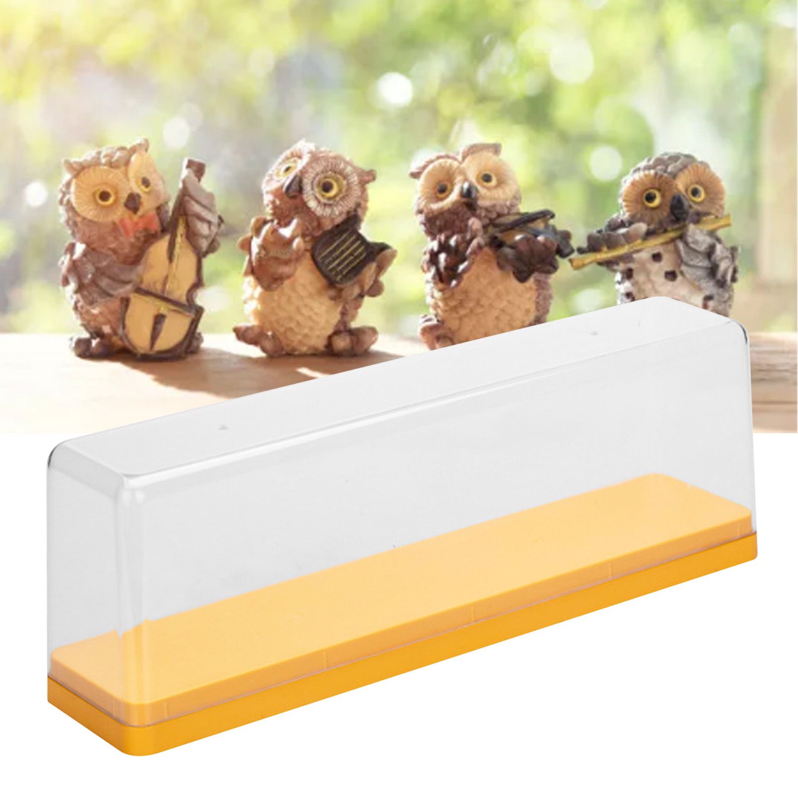Action Figure Storage Box Dustproof Stackable Transparent Cartoon Figure Doll Display Case Yellow - Image 6