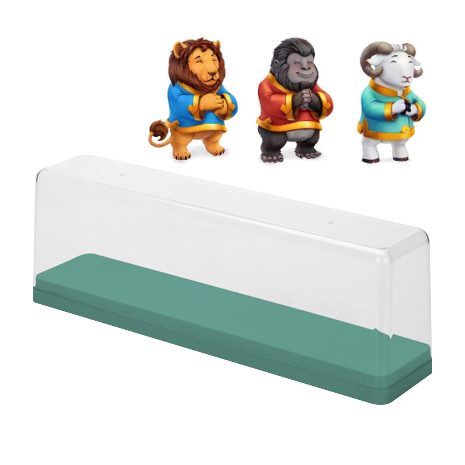 Action Figure Storage Box Dustproof Stackable Transparent Cartoon Figure Doll Display Case Green - Image 5