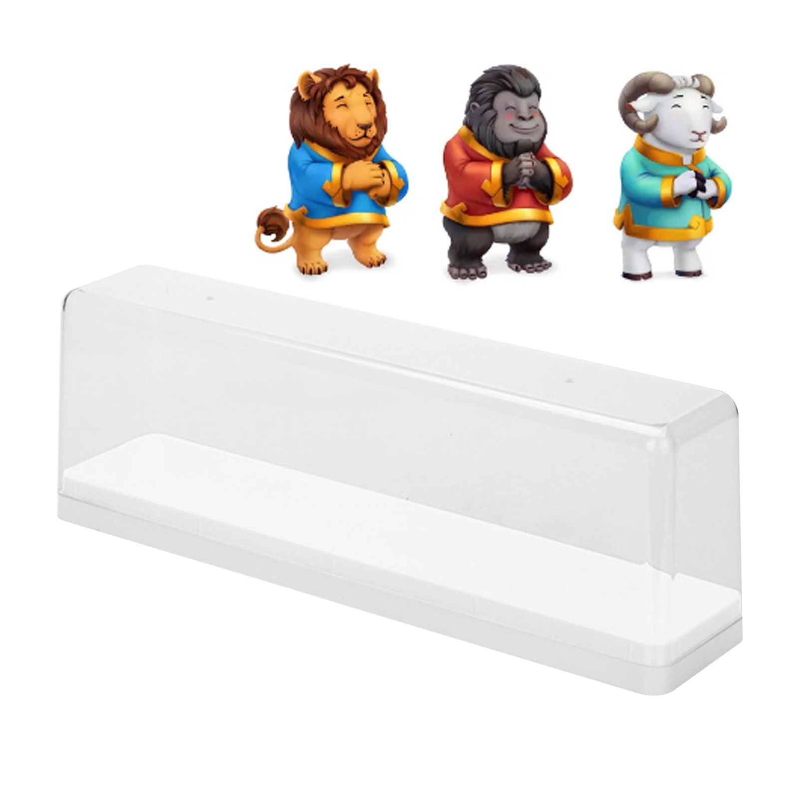 Action Figure Storage Box Dustproof Stackable Transparent Cartoon Figure Doll Display Case White - Image 5