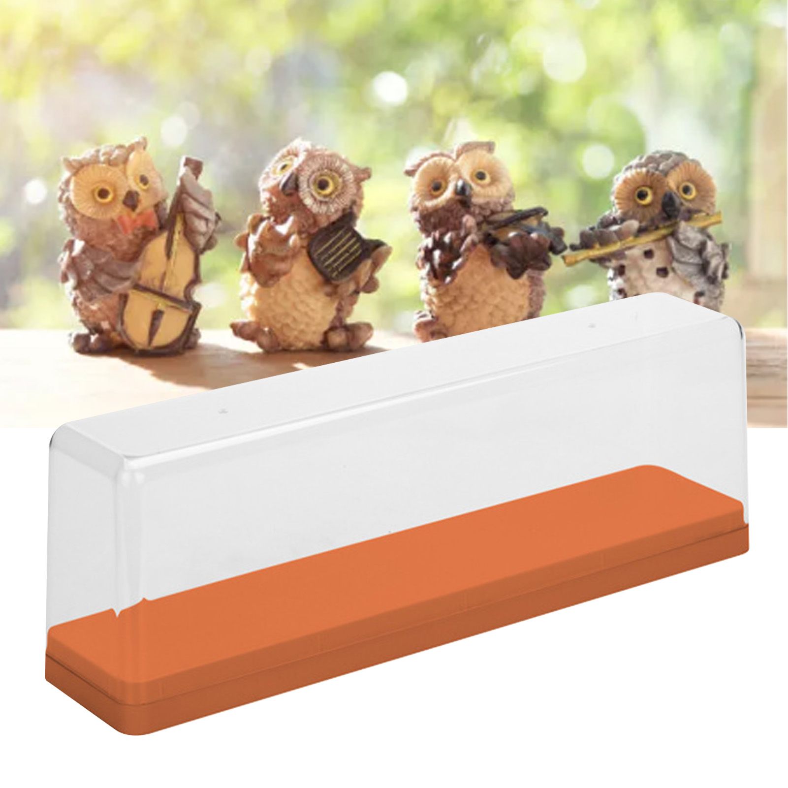 Action Figure Storage Box Dustproof Stackable Transparent Cartoon Figure Doll Display Case Orange - Image 6