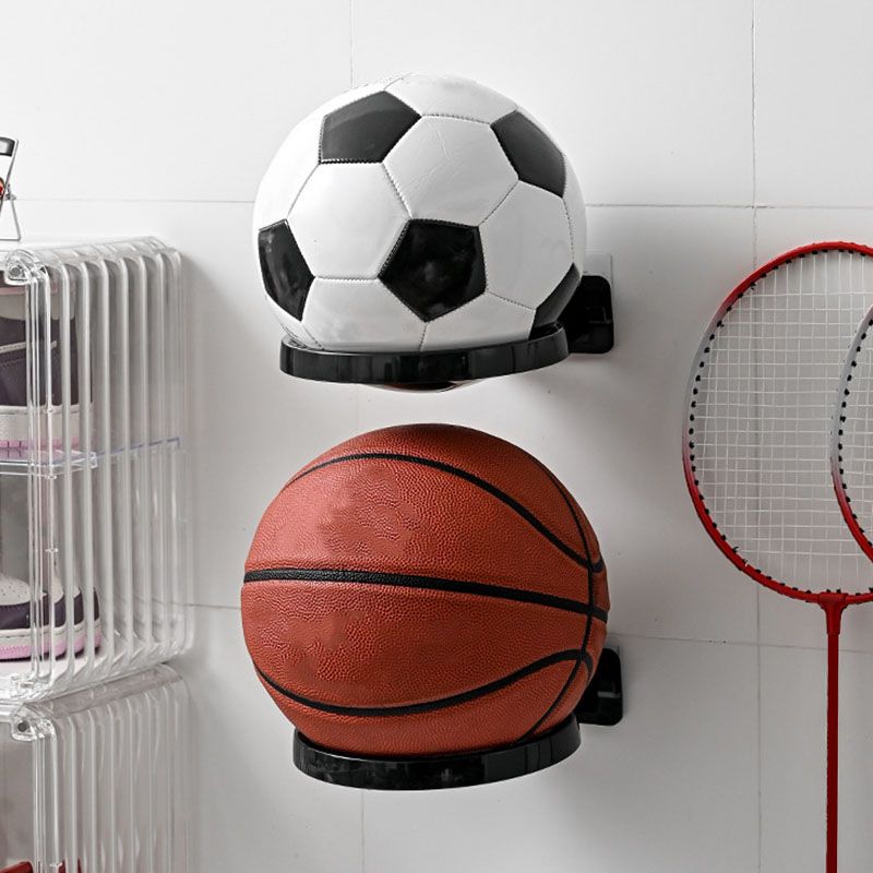 Soccer Ball Wall Mount Display Holder Plastic Football Storage Rack Basketball Supplies Black - Image 5
