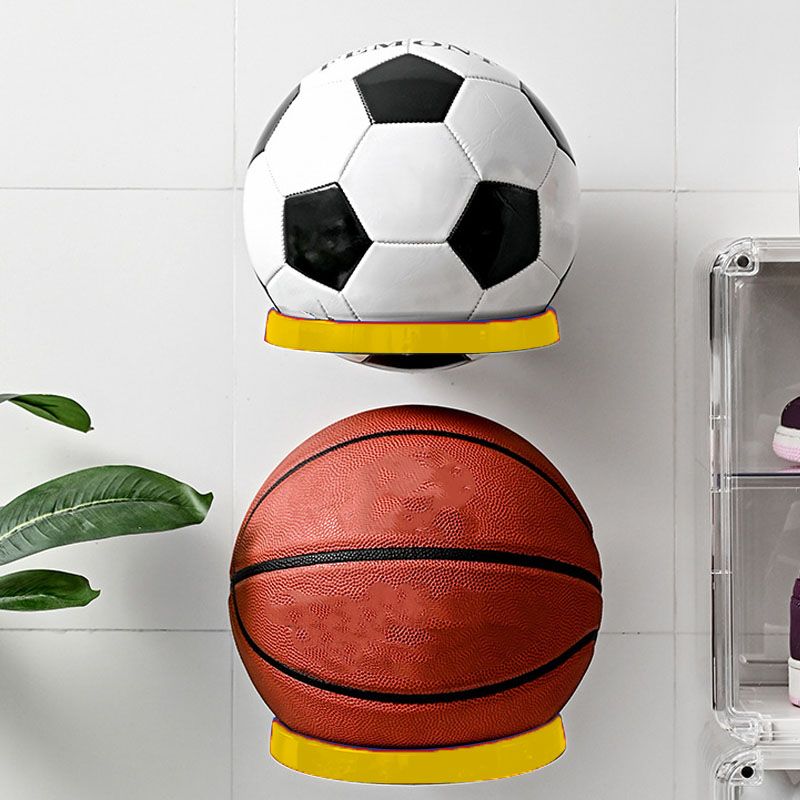 Soccer Ball Wall Mount Display Holder Plastic Football Storage Rack Basketball Supplies Yellow - Image 8