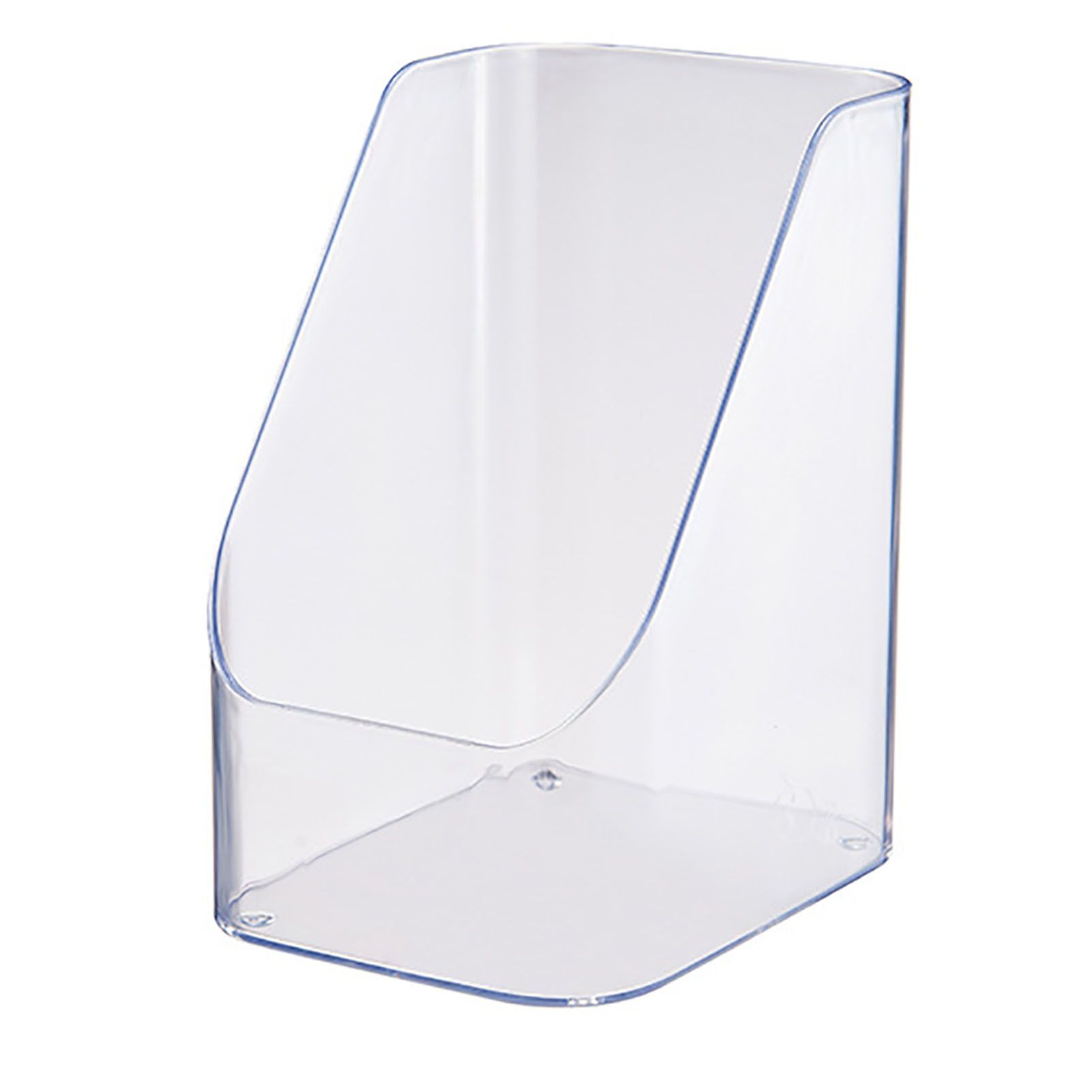 Desktop Storage Box Cosmetic Makeup Organizer Plastic Bathroom Storage Organizer Box Food Storage Bin Organizer Bevel Design Transparent - Image 1