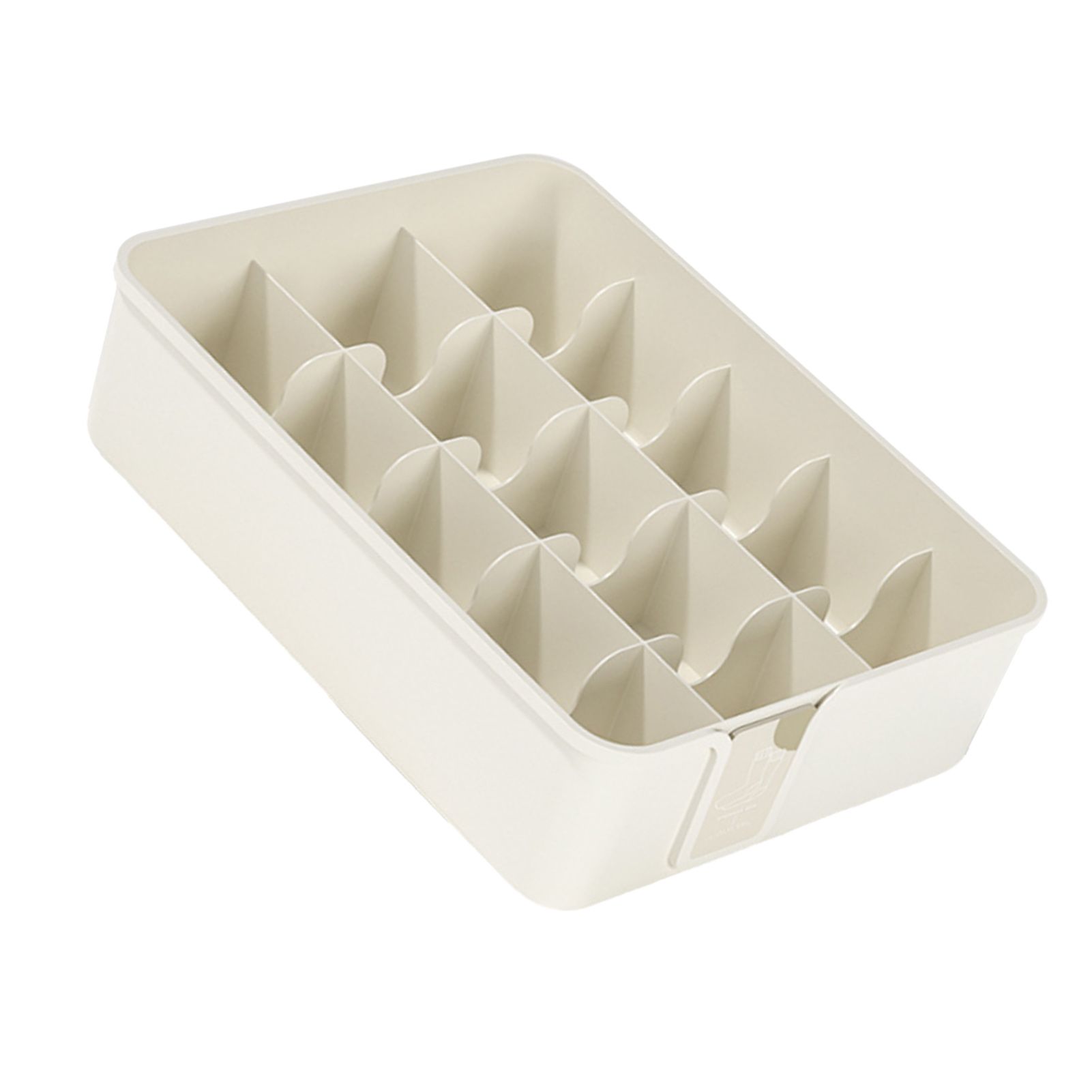 Sock Underwear Organizer Divider Plastic 15 Cell Closet Drawer Storage Box for Panty Ornament Ties White - Image 3
