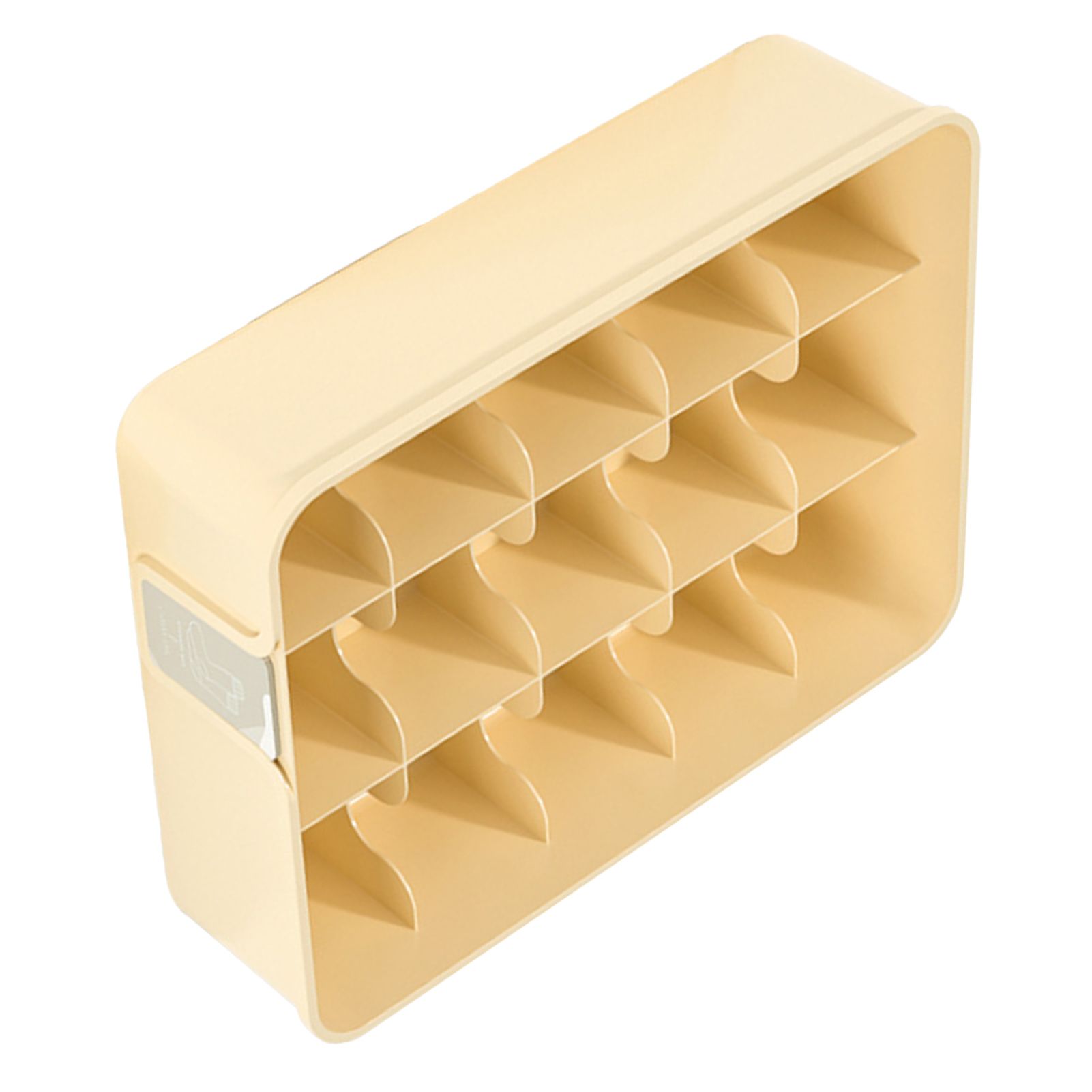 Sock Underwear Organizer Divider Plastic 15 Cell Closet Drawer Storage Box for Panty Ornament Ties Yellow - Image 2