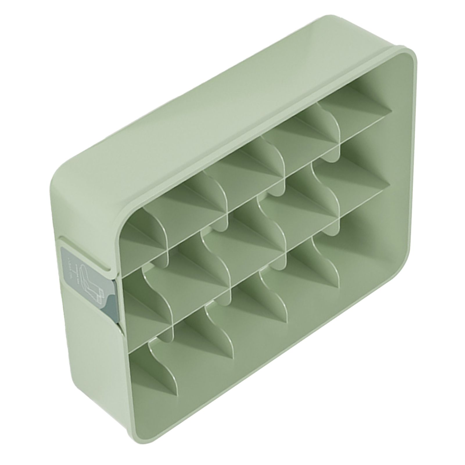 Sock Underwear Organizer Divider Plastic 15 Cell Closet Drawer Storage Box for Panty Ornament Ties Green - Image 2