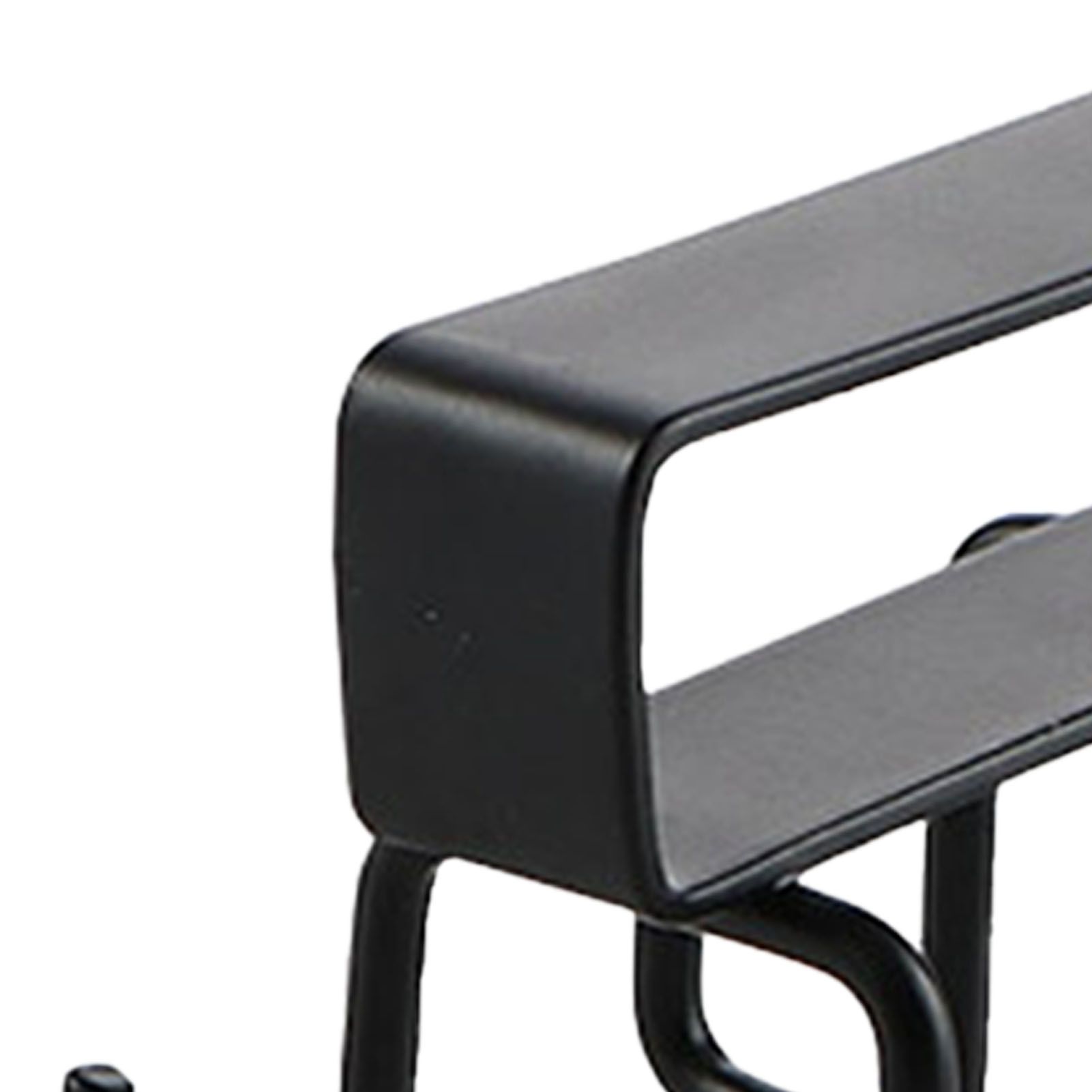 Kitchen Utensil Holder Hanger Iron Double Row Hook Spoon Shovel Shelving for Restaurant Black - Image 8