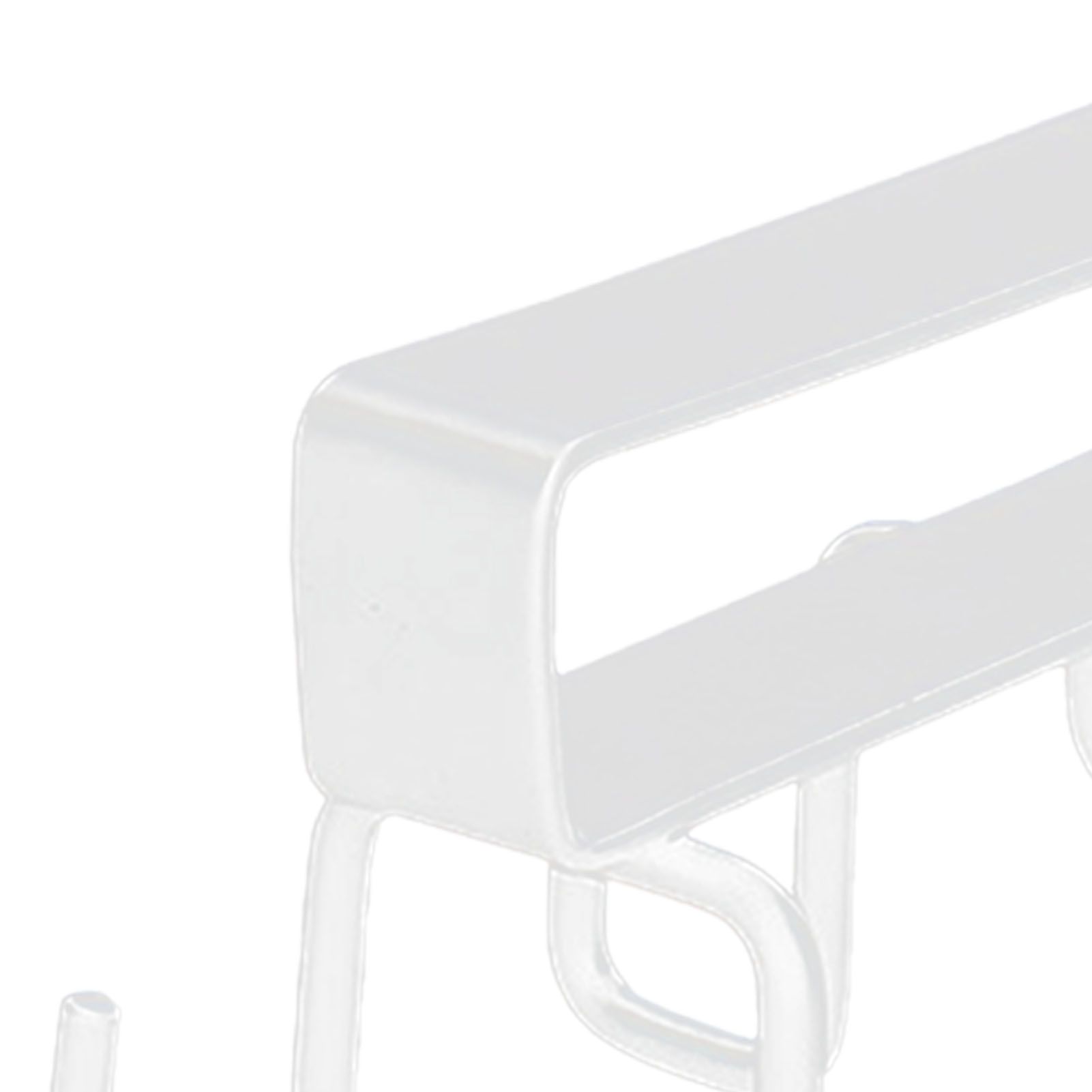 Kitchen Utensil Holder Hanger Iron Double Row Hook Spoon Shovel Shelving for Restaurant White - Image 7