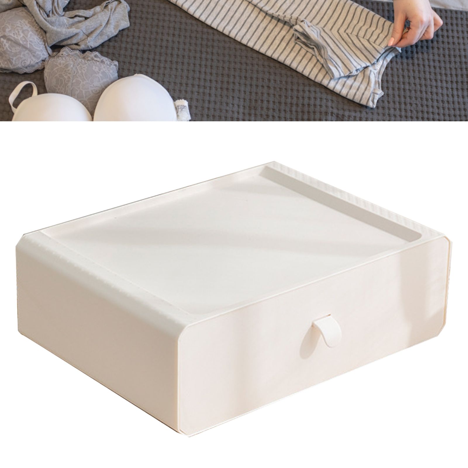 Underwear Storage Box Plastic 15 Grid Compartment Drawer Desktop Accessories for Socks Bras White - Image 6