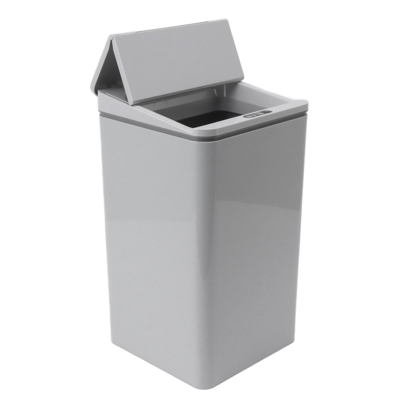 Desktop Sensor Trash Can USB Charging Foldable Lid 9L Intelligent Induction Garbage Bin for Bedroom Bathroom Office Grey - Image 2