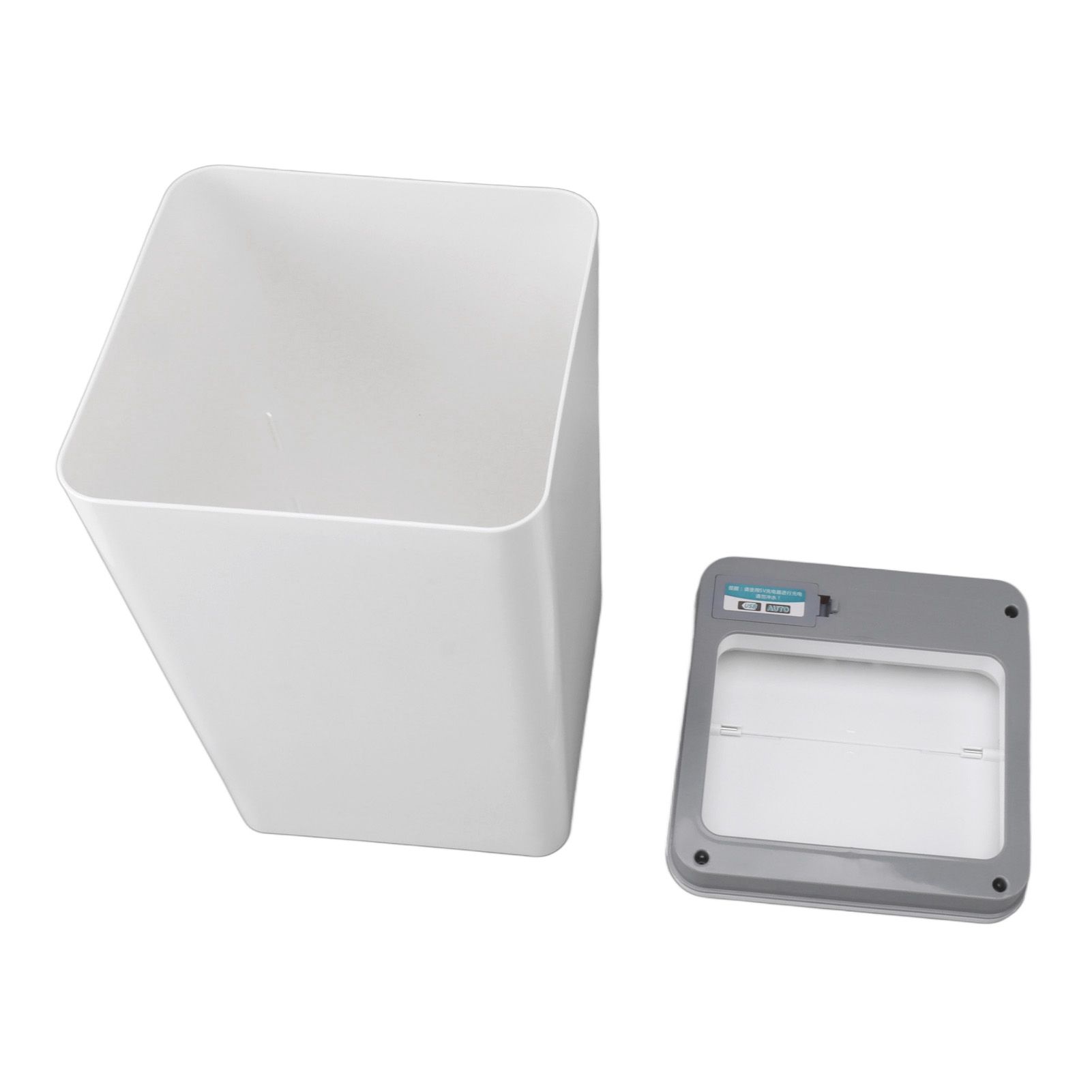Desktop Sensor Trash Can USB Charging Foldable Lid 9L Intelligent Induction Garbage Bin for Bedroom Bathroom Office White - Image 2
