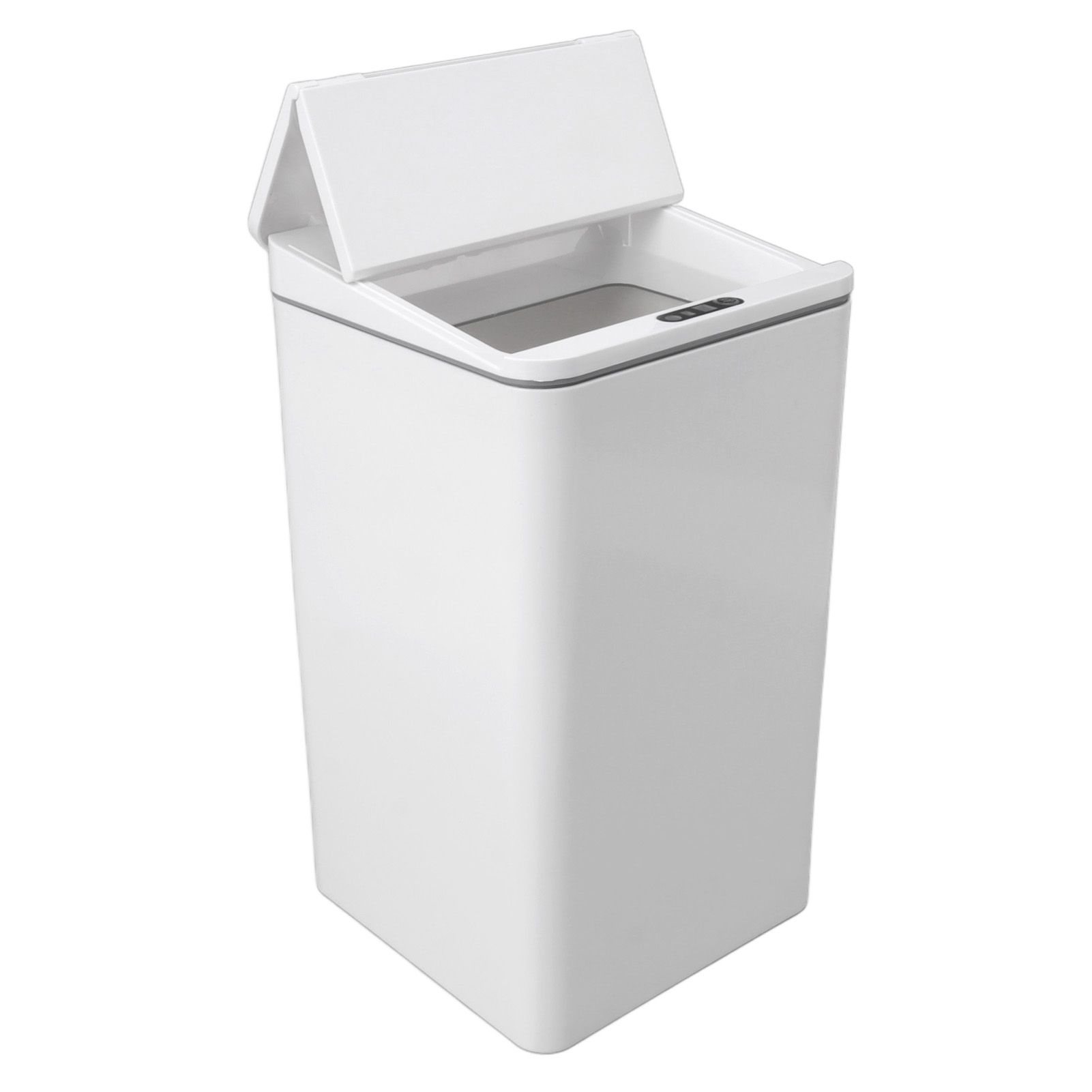 Desktop Sensor Trash Can USB Charging Foldable Lid 9L Intelligent Induction Garbage Bin for Bedroom Bathroom Office White - Image 3
