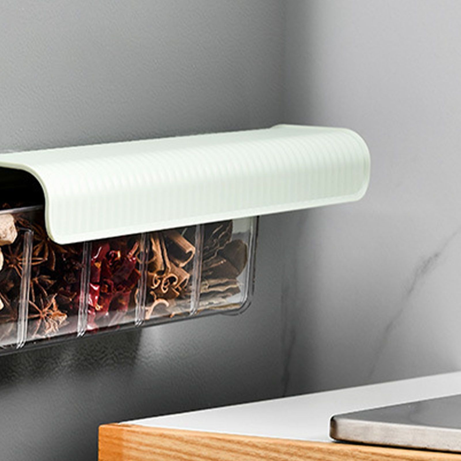 Wall Underwear Organizer Detachable Dustproof Moistureproof Wall Mount Drawer Organizer for Bedroom Home Light Green - Image 8