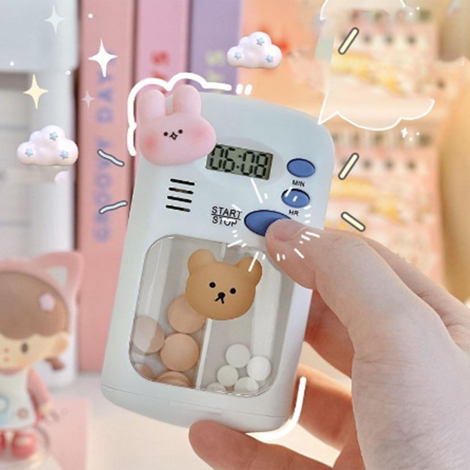 Mini Digital Medicine Organizer with Electric Alarm Portable Medicine Storage Box for Office Or Travel - Image 6