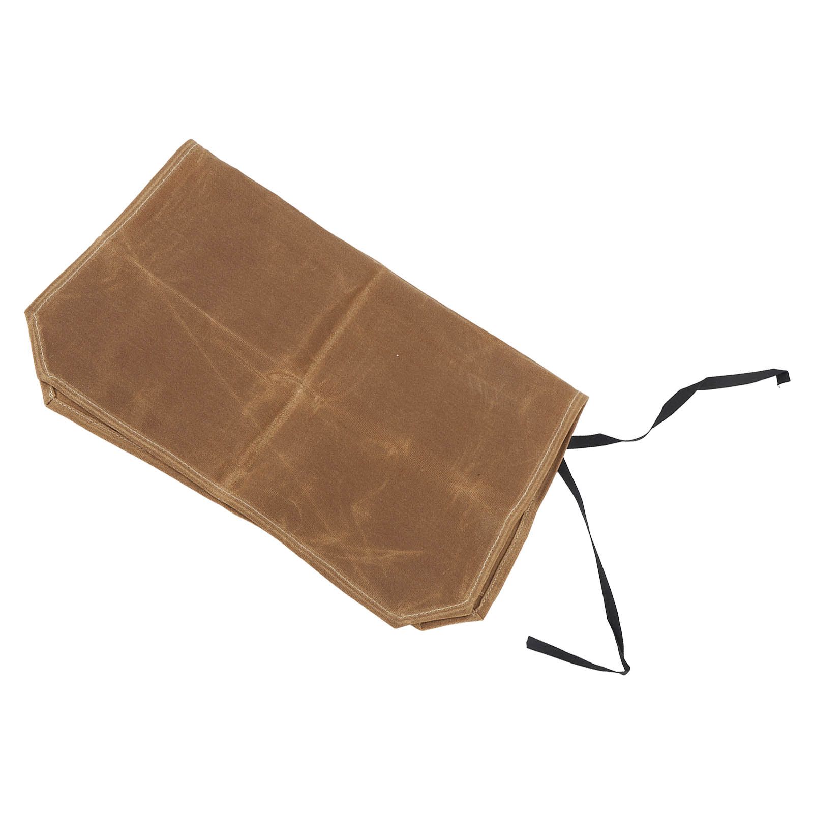 Camping Utensil Bag Canvas Cookware Knife Storage Bag Portable Tools Travel Bag for Outdoor BBQ Khaki - Image 3
